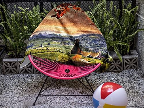 Large Microfiber Beach Towel with Italy Chianti Design