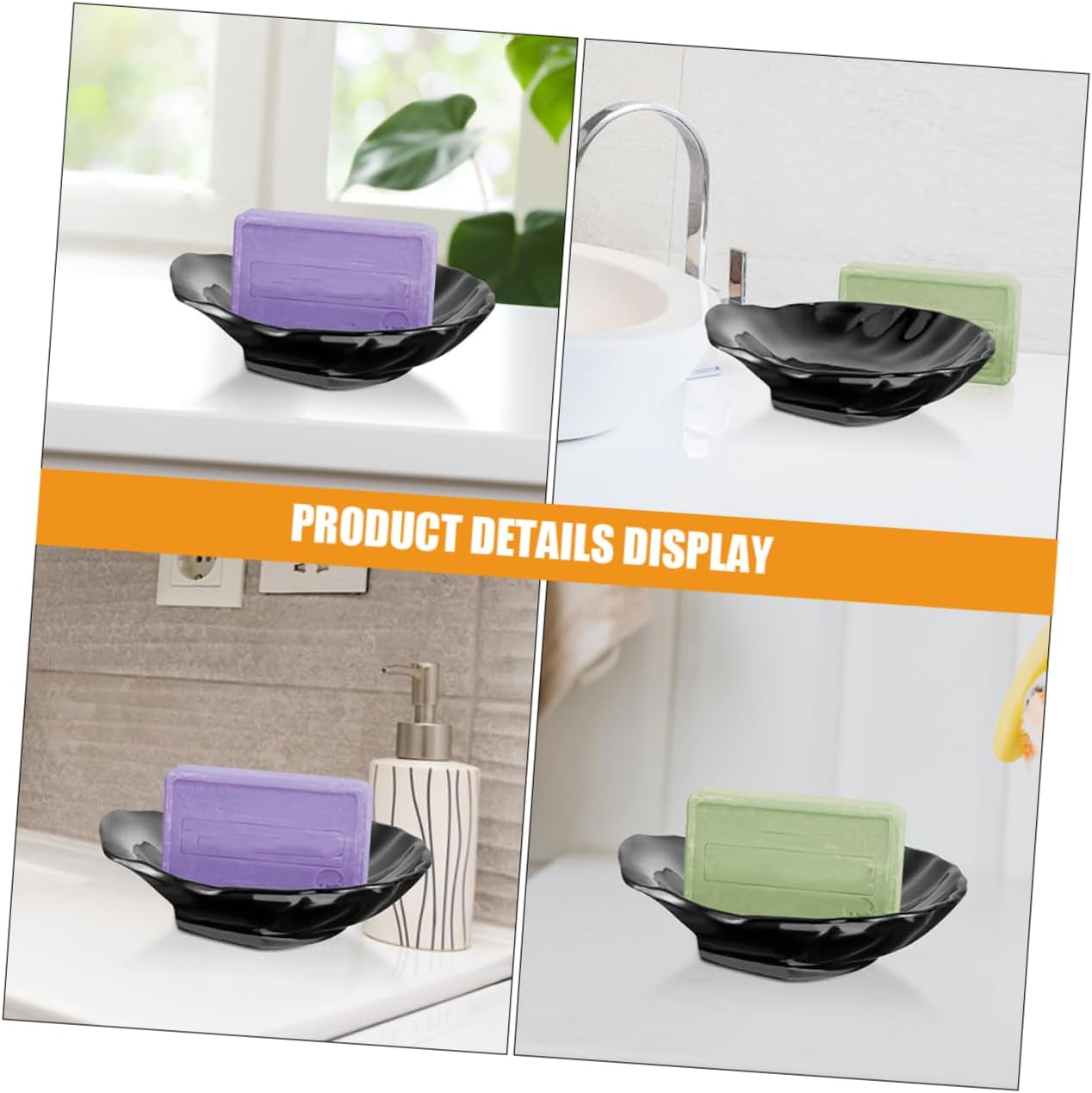 PRETYZOOM Shell Soap Dish 2pcs Bar Soap Holder for Shower Bathroom 1