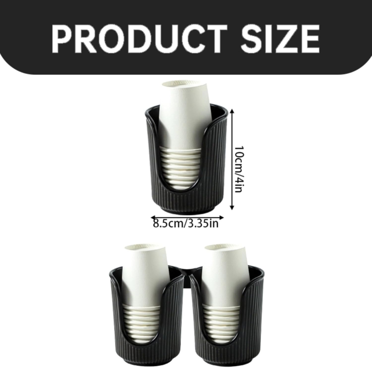 Stylish Vertical Stripes Cup Dispenser for Bathroom