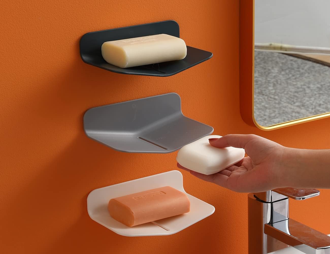 BECHOICEN Quick Drain Soap Holder for Shower and Kitchen 1