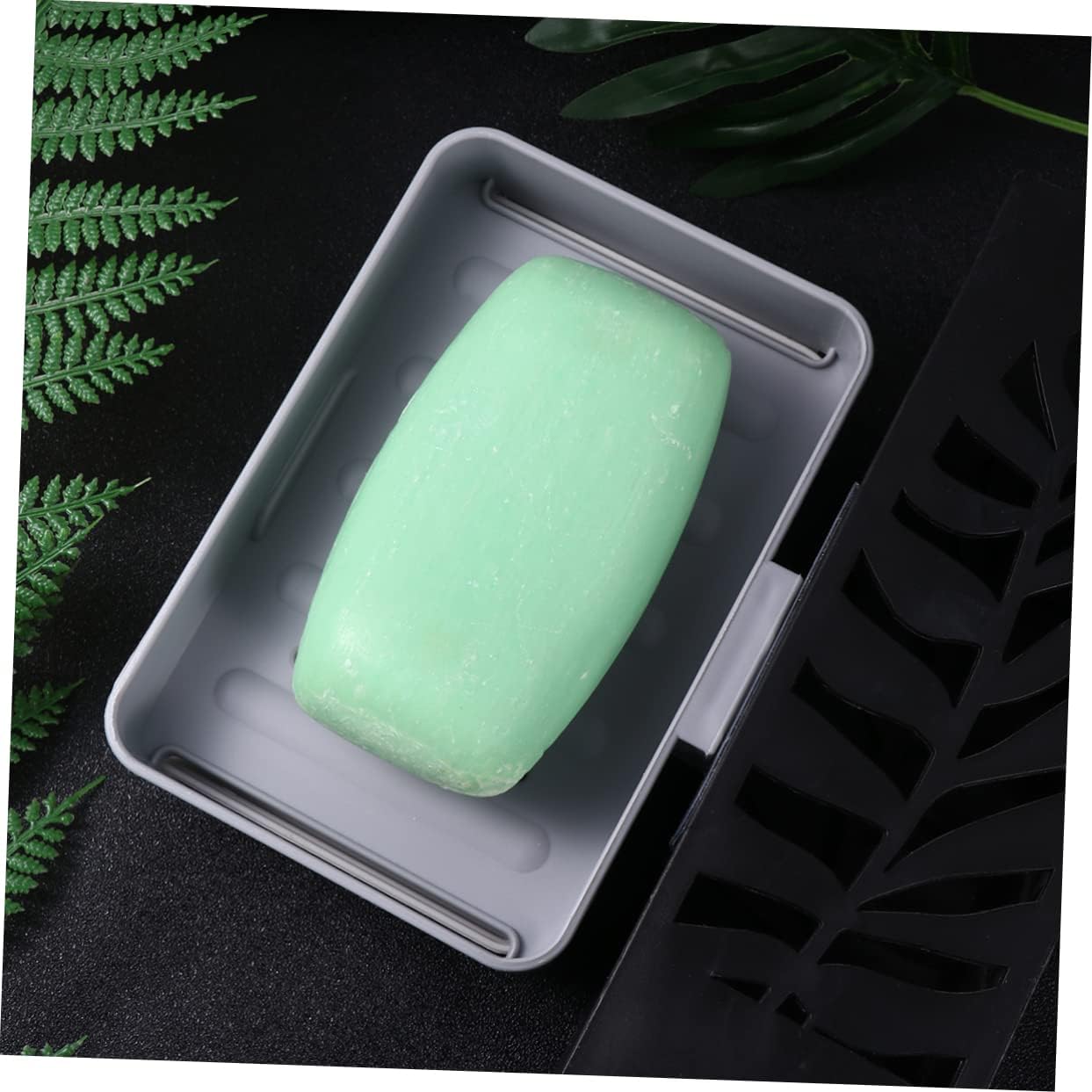 Wall-Mounted Soap Dish Draining Holder for Bathroom Kitchen