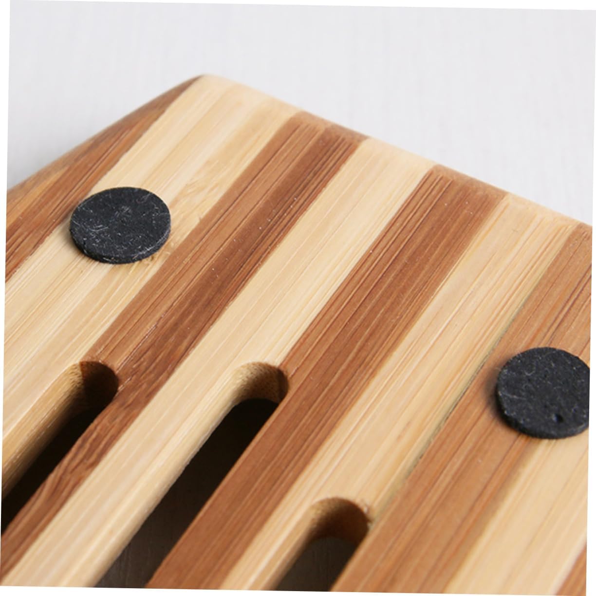 1pc Natural Wood Soap Dish Retro Design Holder for Bathroom Kitchen