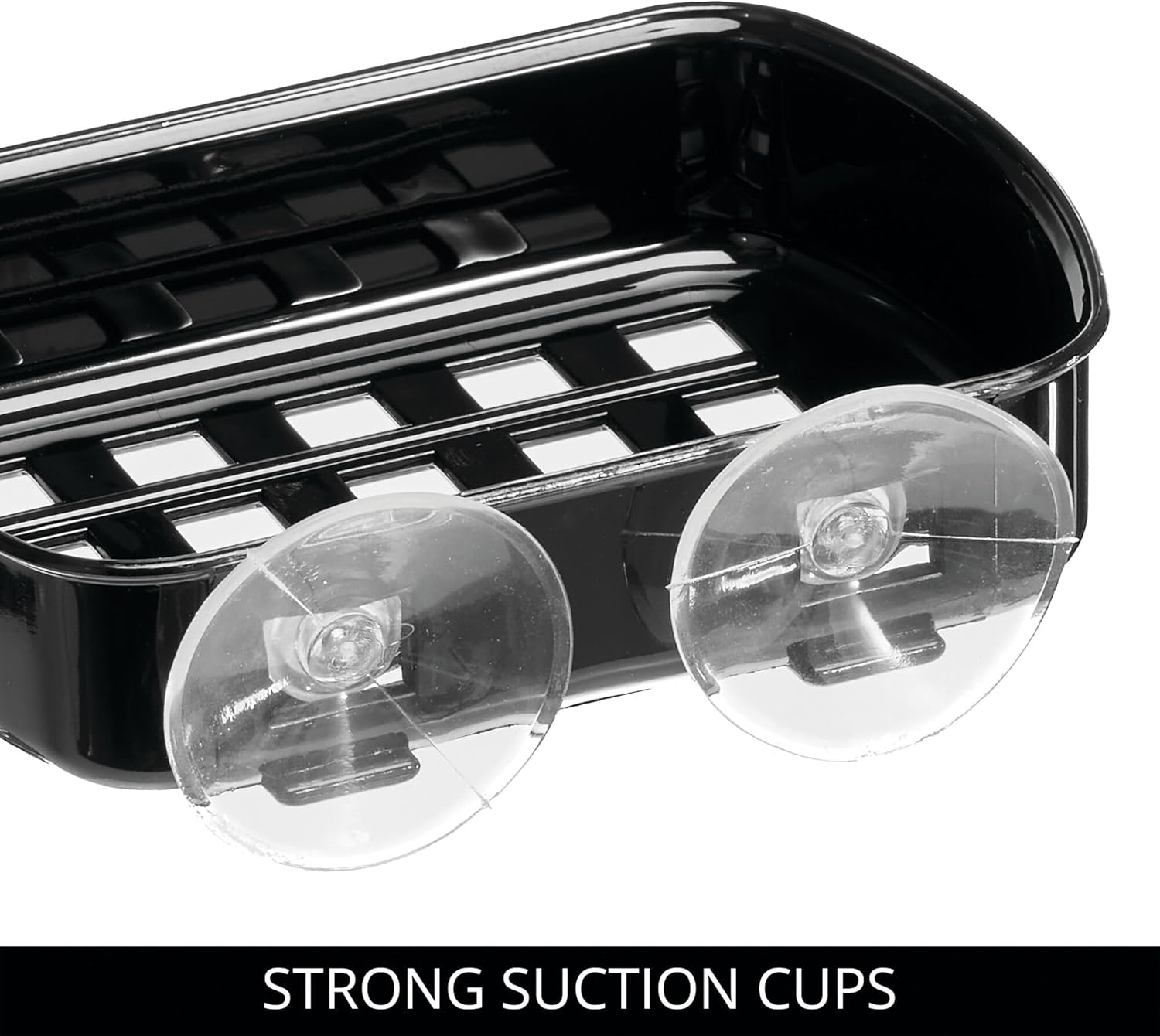 InterDesign Suction Cup Soap Dish - Black