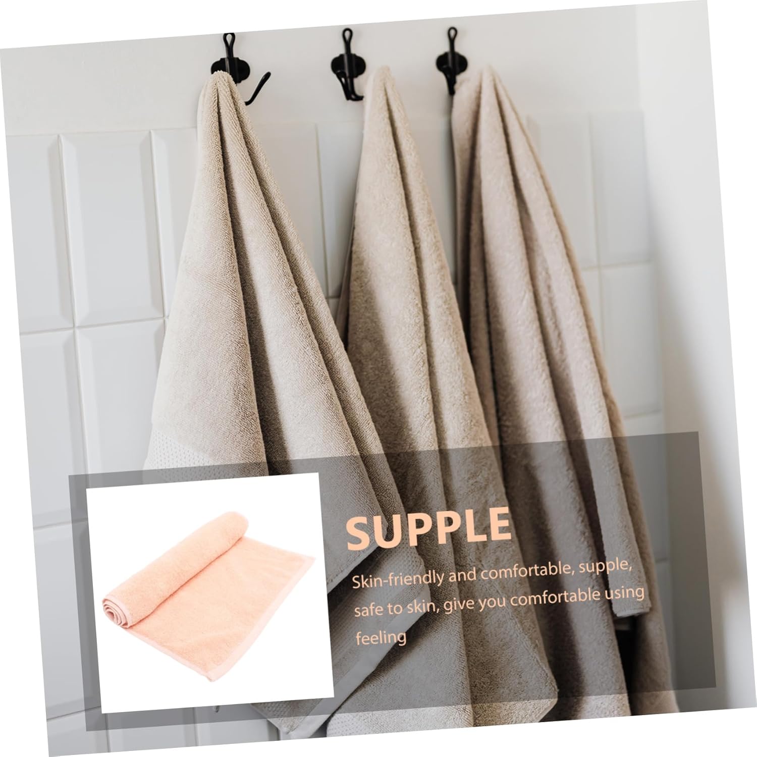 PAMINGONO Thick Cotton Bath Towel for Beach and Gym