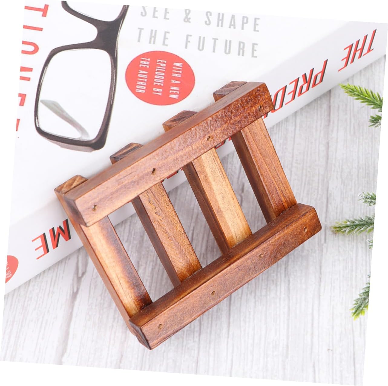 PRETYZOOM Wooden Soap Dish for Drainage and Storage