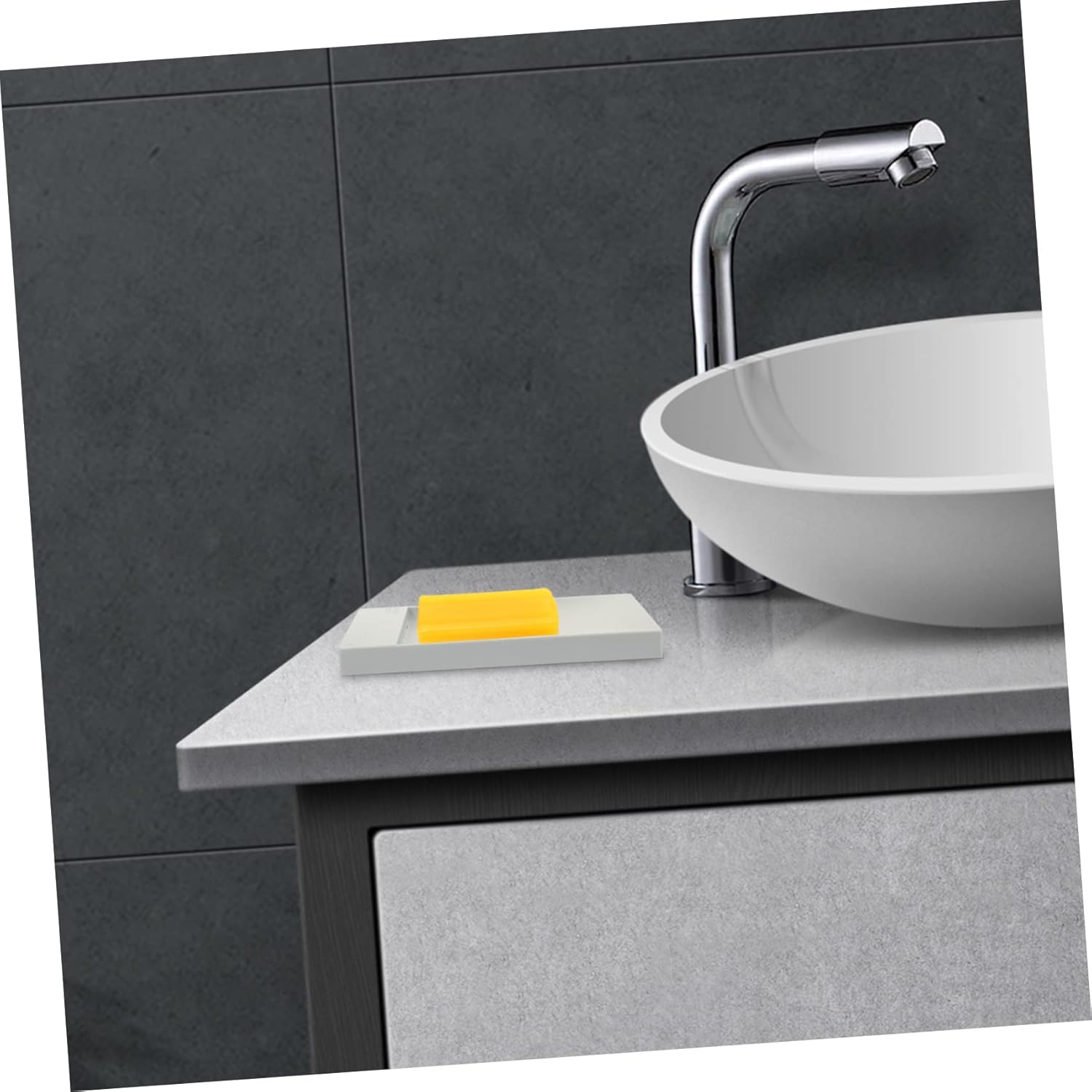 PRETYZOOM 2-Piece Self-Draining Soap Dish for Countertop Bathrooms and Kitchens