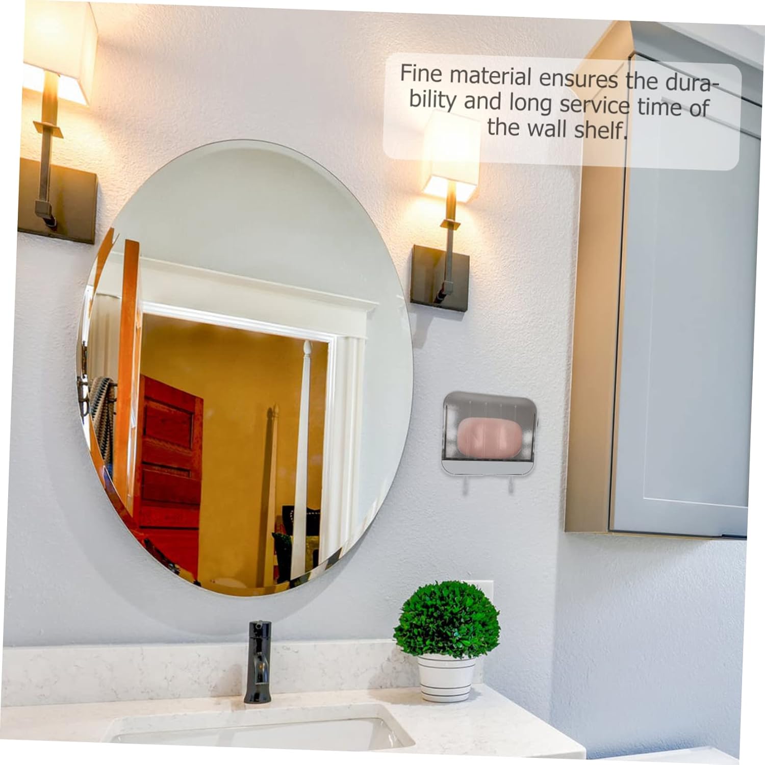 Zerodeko 2 Hooks Wall-Mounted Soap Dish 1