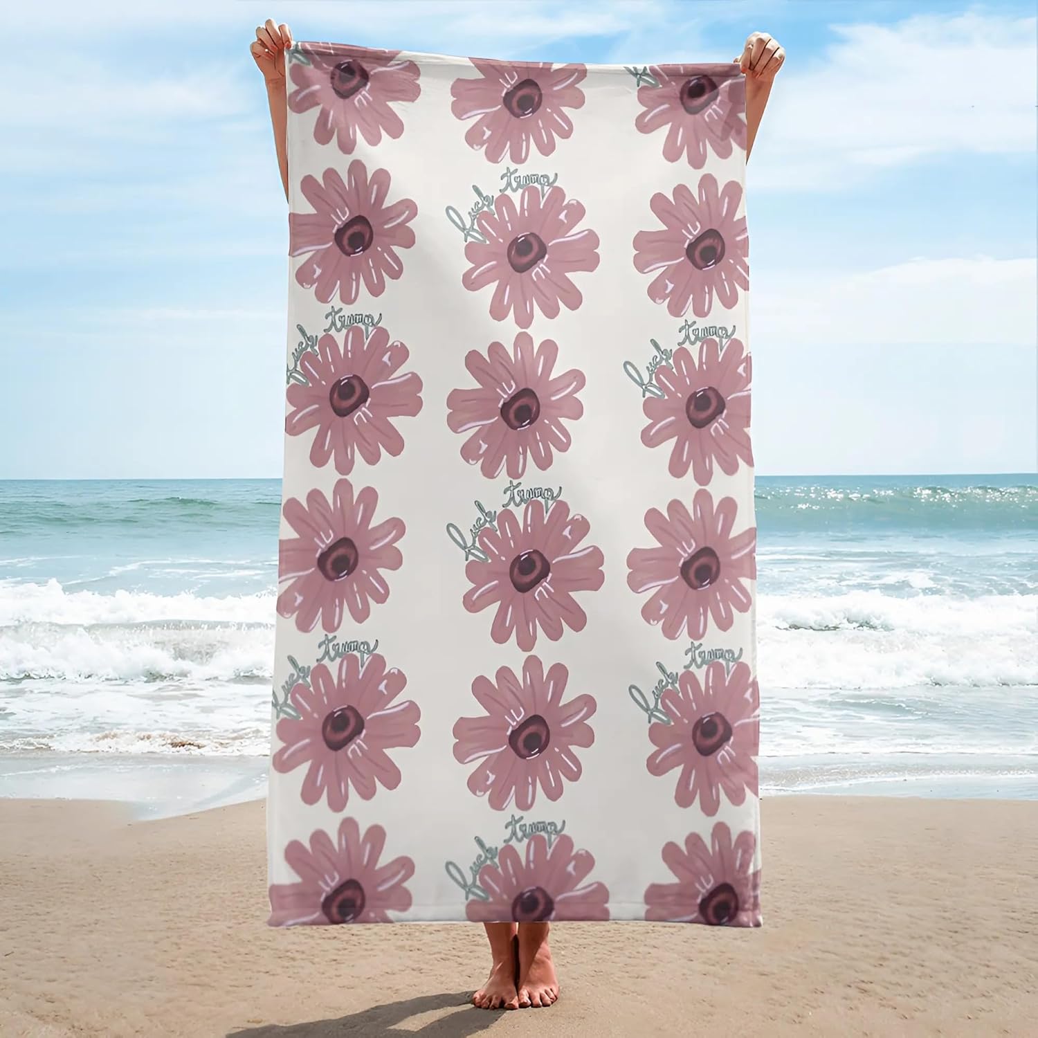 Floral Fuck Trump Beach Towel - Funny Home Decor Gift