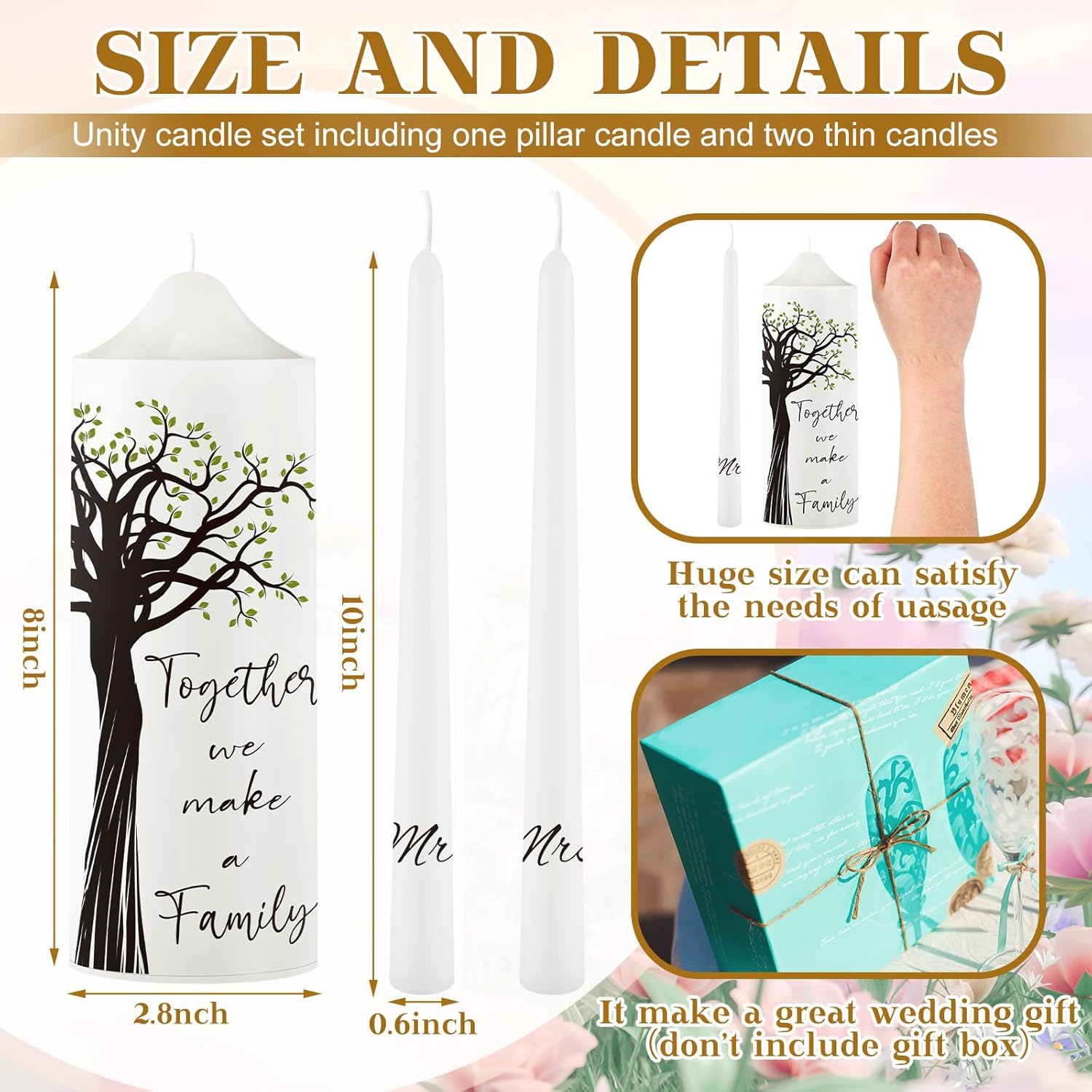 Frienda Unity Candles Wedding Ceremony Set 1