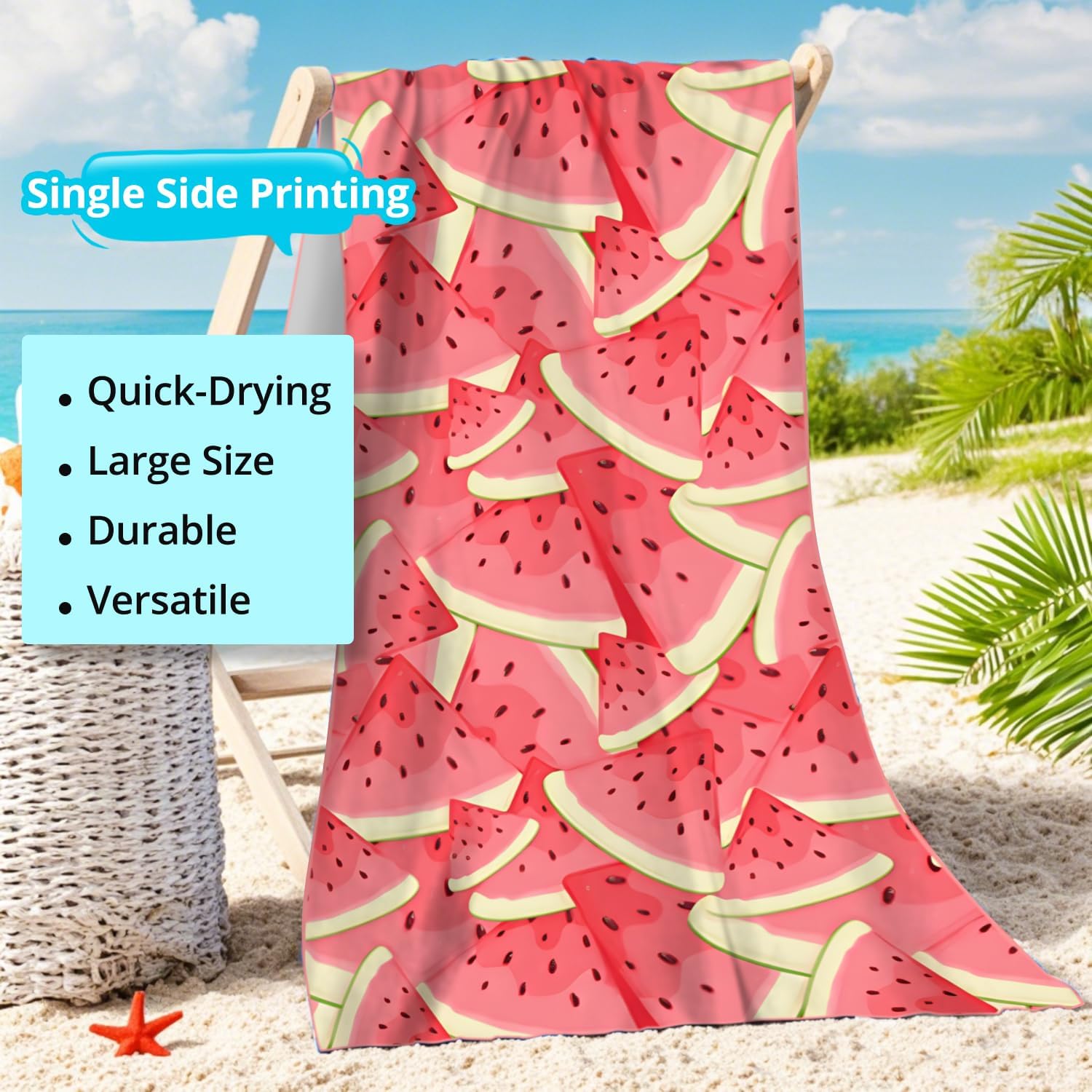 PAMFOIEL 59 x 29 Inch Microfiber Beach Towel for Kids