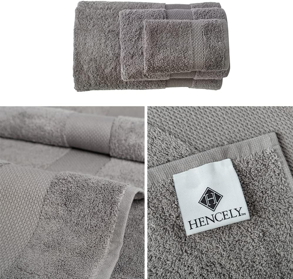 Hencely 6-Piece Bath Towel Set - Gray 1