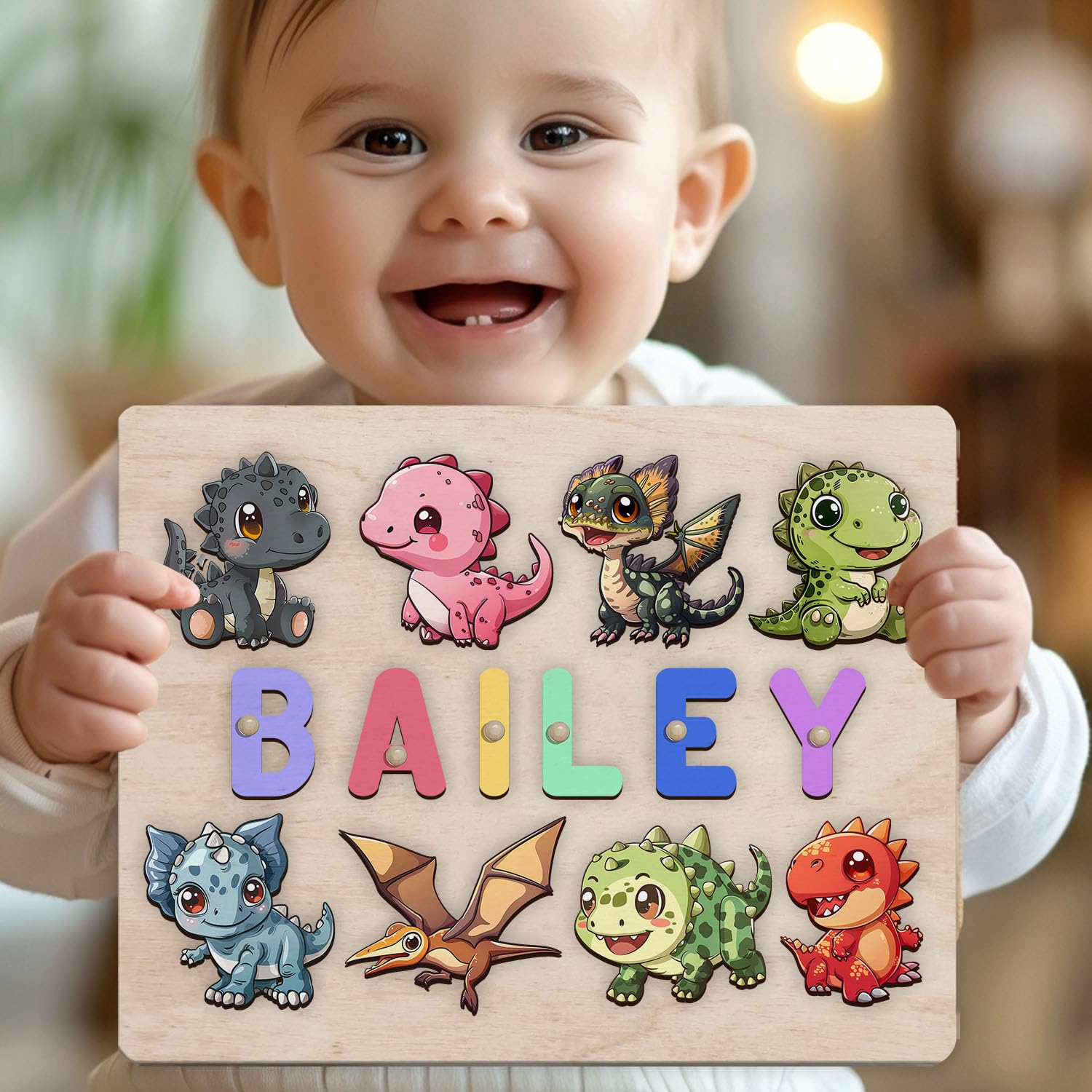 Personalized Wooden Name Puzzle Montessori Toy