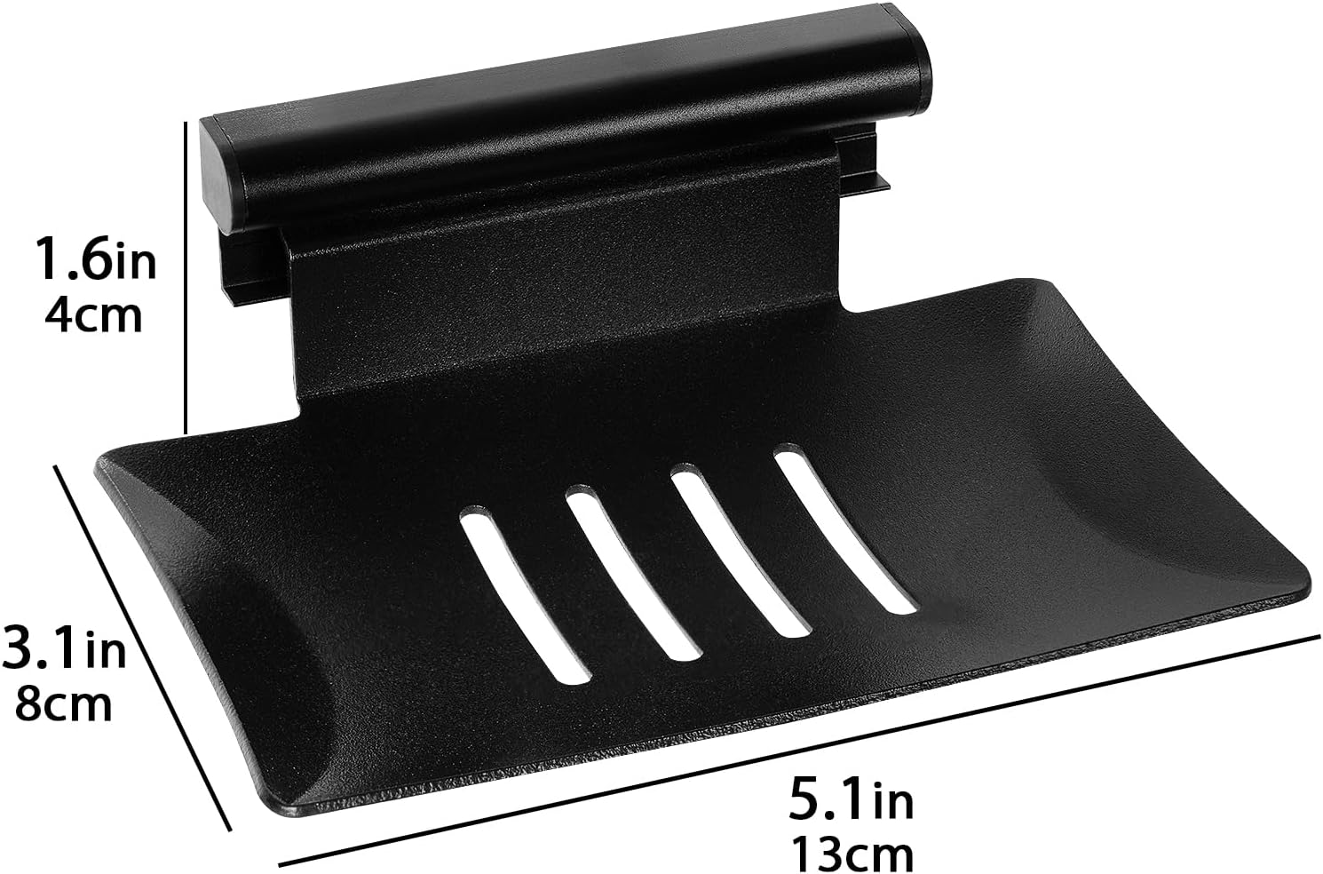 LUEXBOX Detachable Soap Dish 4 Slot Wall Mount Stainless Steel
