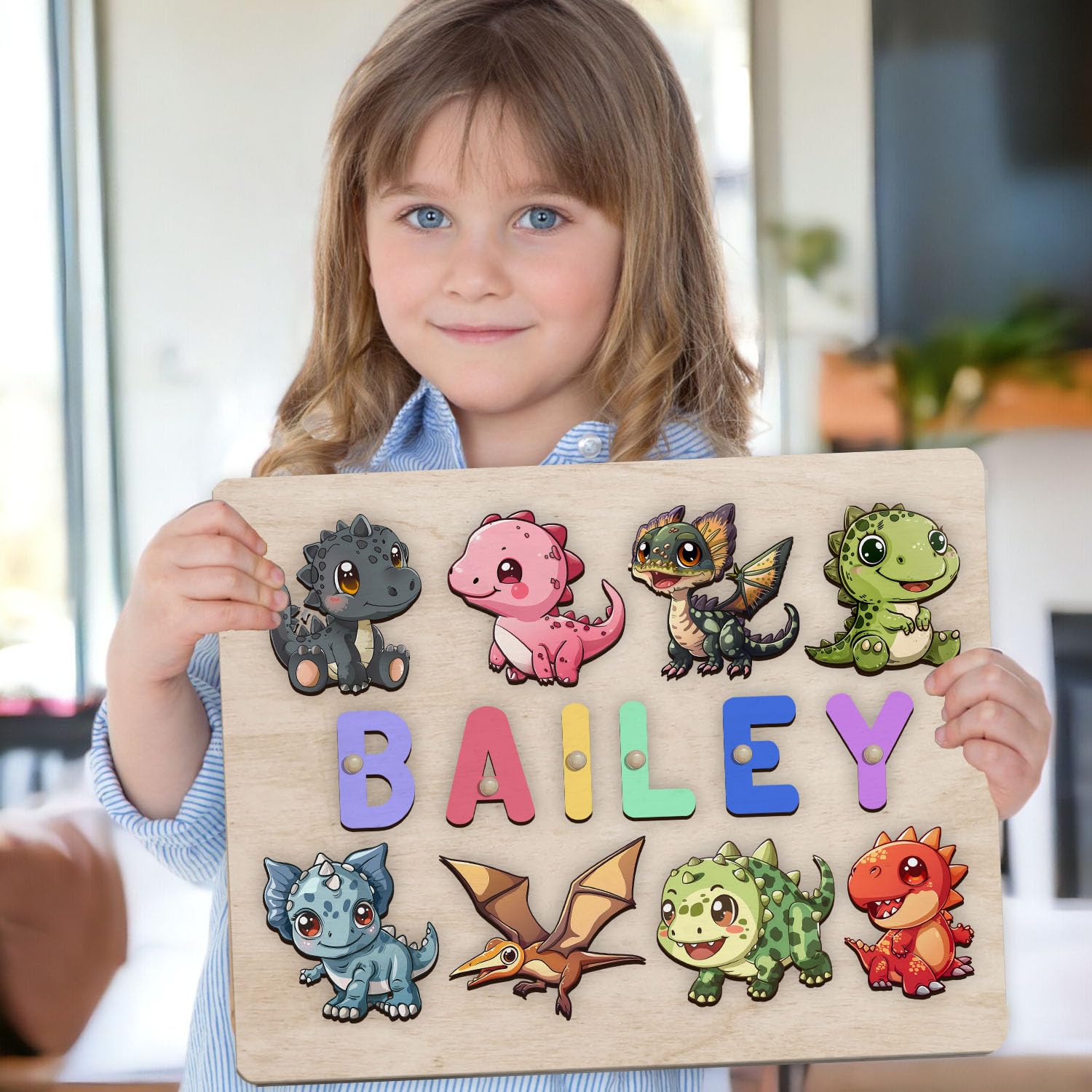 Personalized Wooden Name Puzzle Montessori Toy