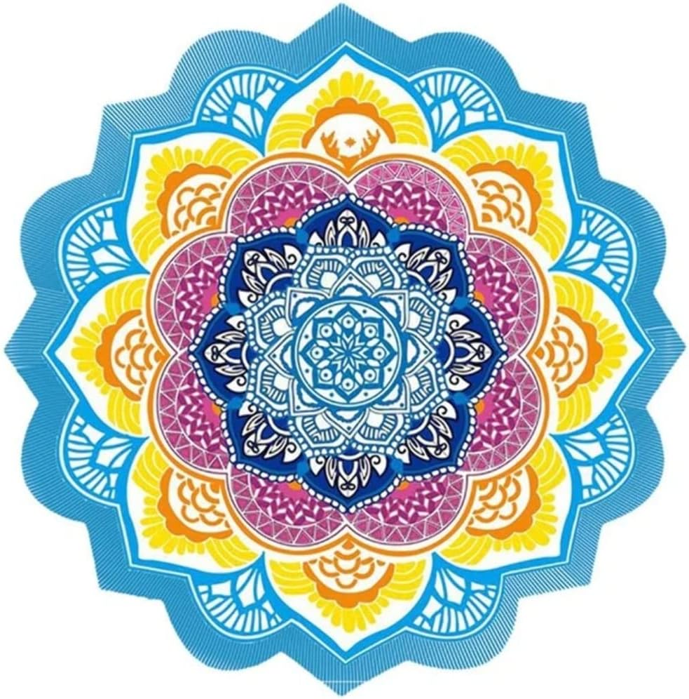 Colorful Beach Towel with Tassel Design