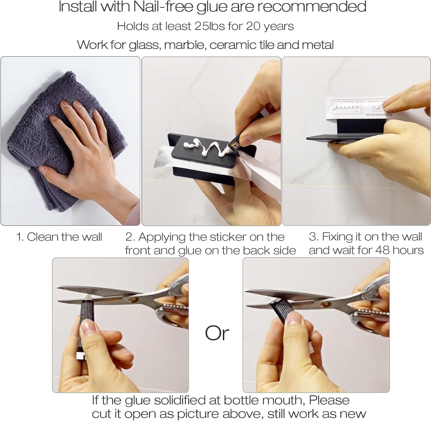 Lancher Soap Rack Adhesive Bath Holder - Black 1
