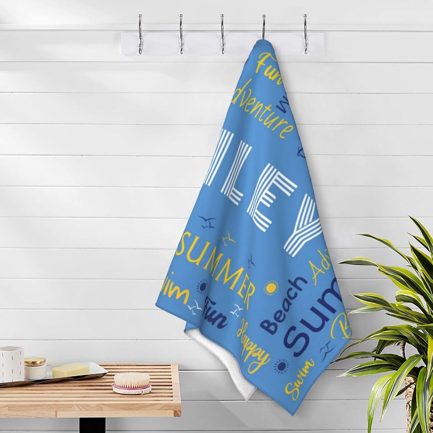 Personalized Beach Towel with Name Text 1