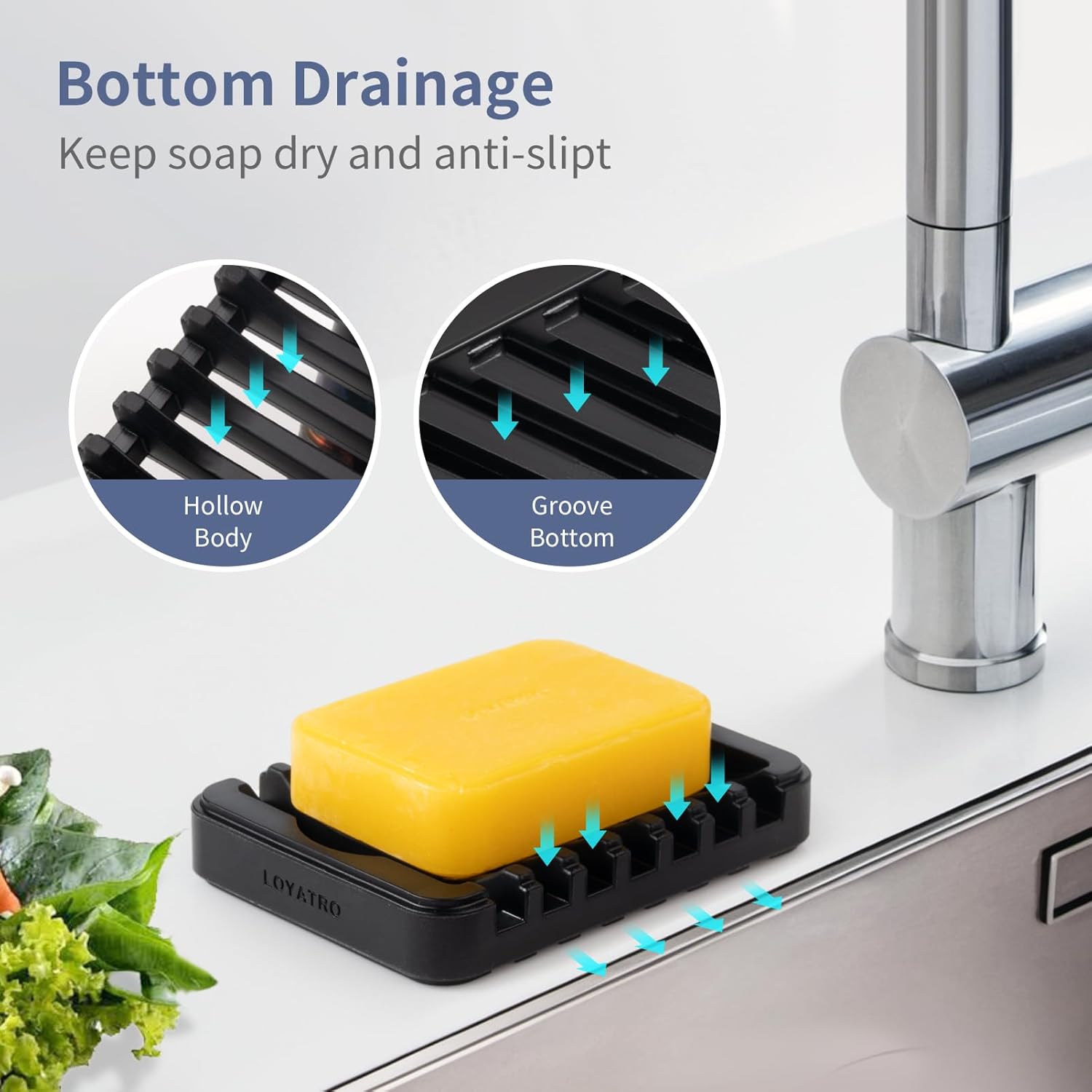 LOYATRO Bar Soap Holder for Shower and Bathroom
