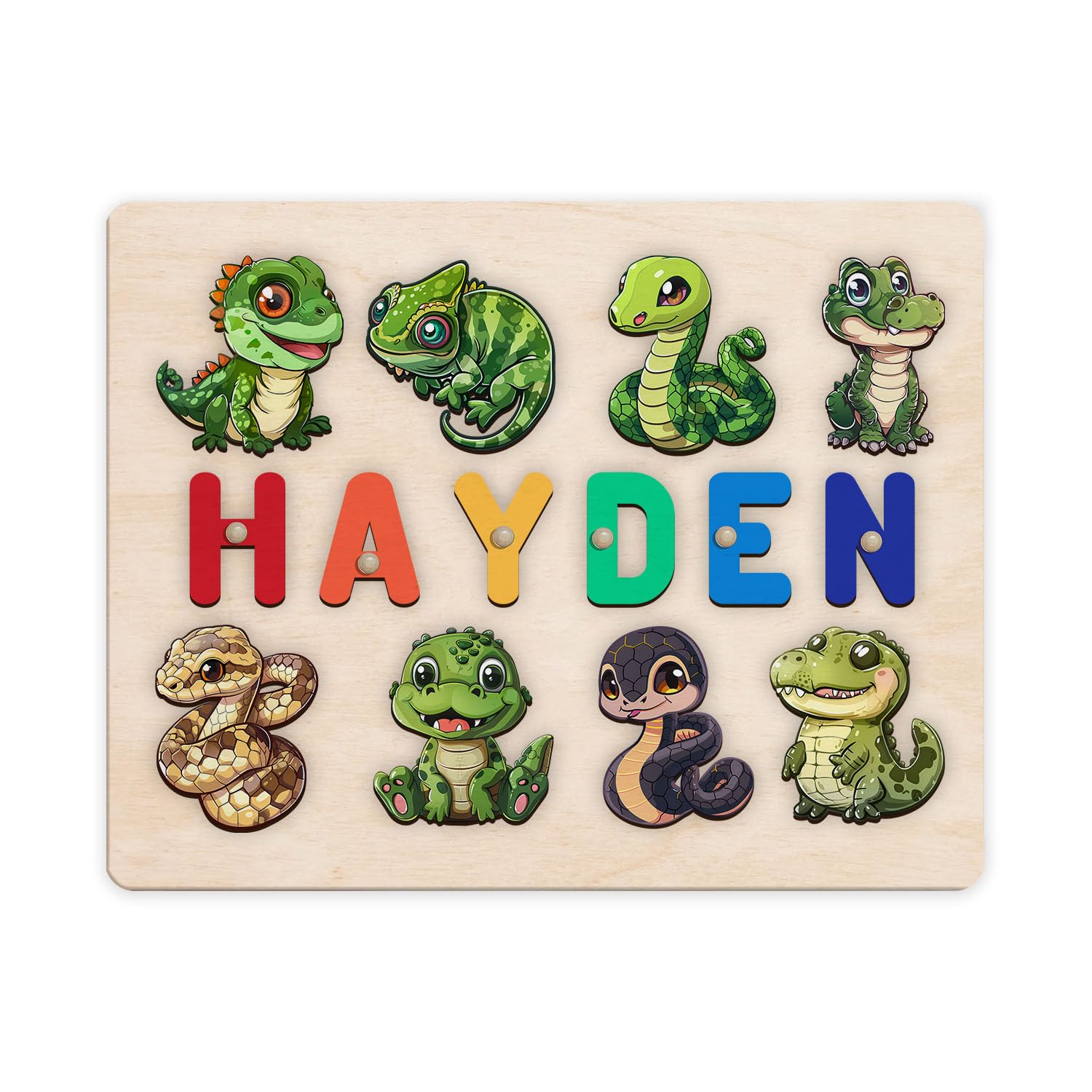 Personalized Wooden Name Puzzle Montessori Toy 1