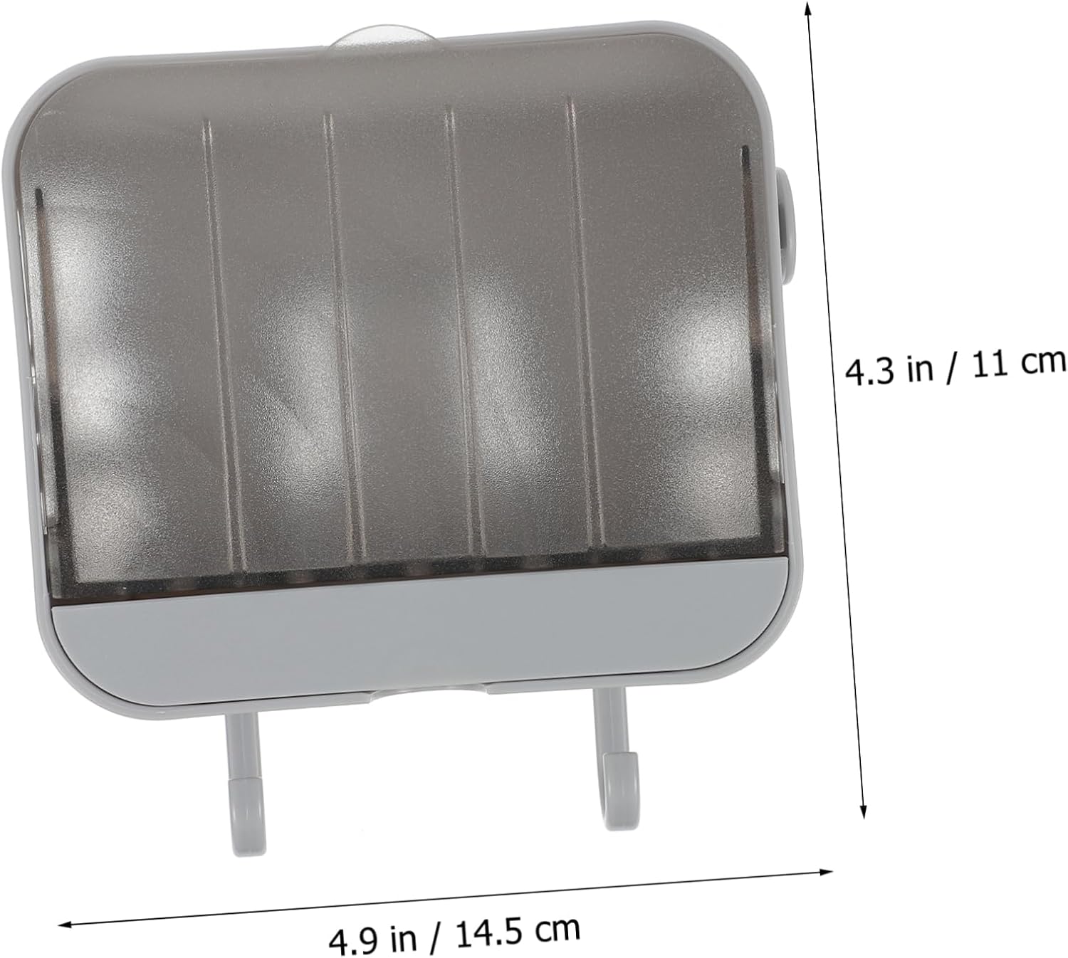 Holibanna 2 Hooks Wall Rack Toiletry Storage Bracket