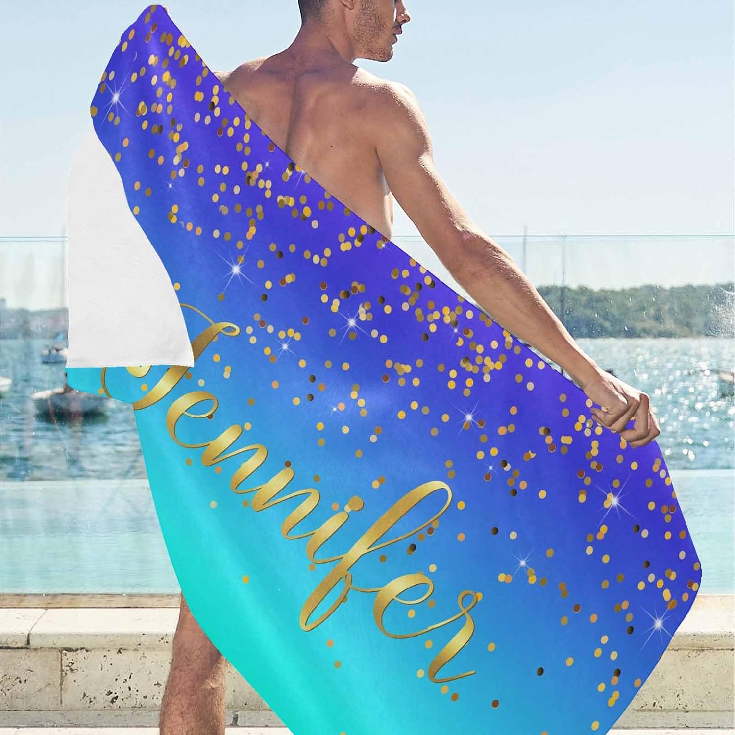 Artsadd Personalized Beach Towel with Name 1