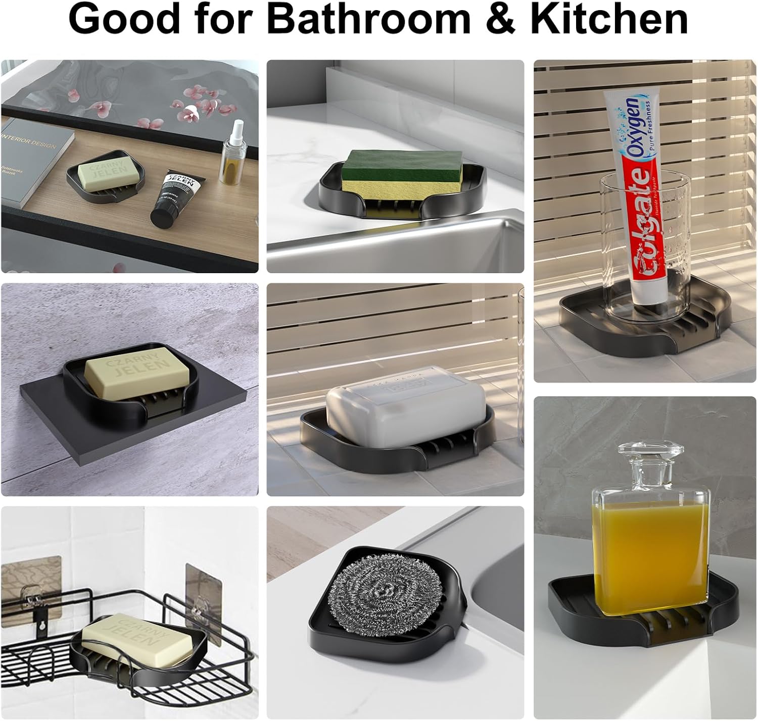 FyndAna Self Draining Soap Dish Gray