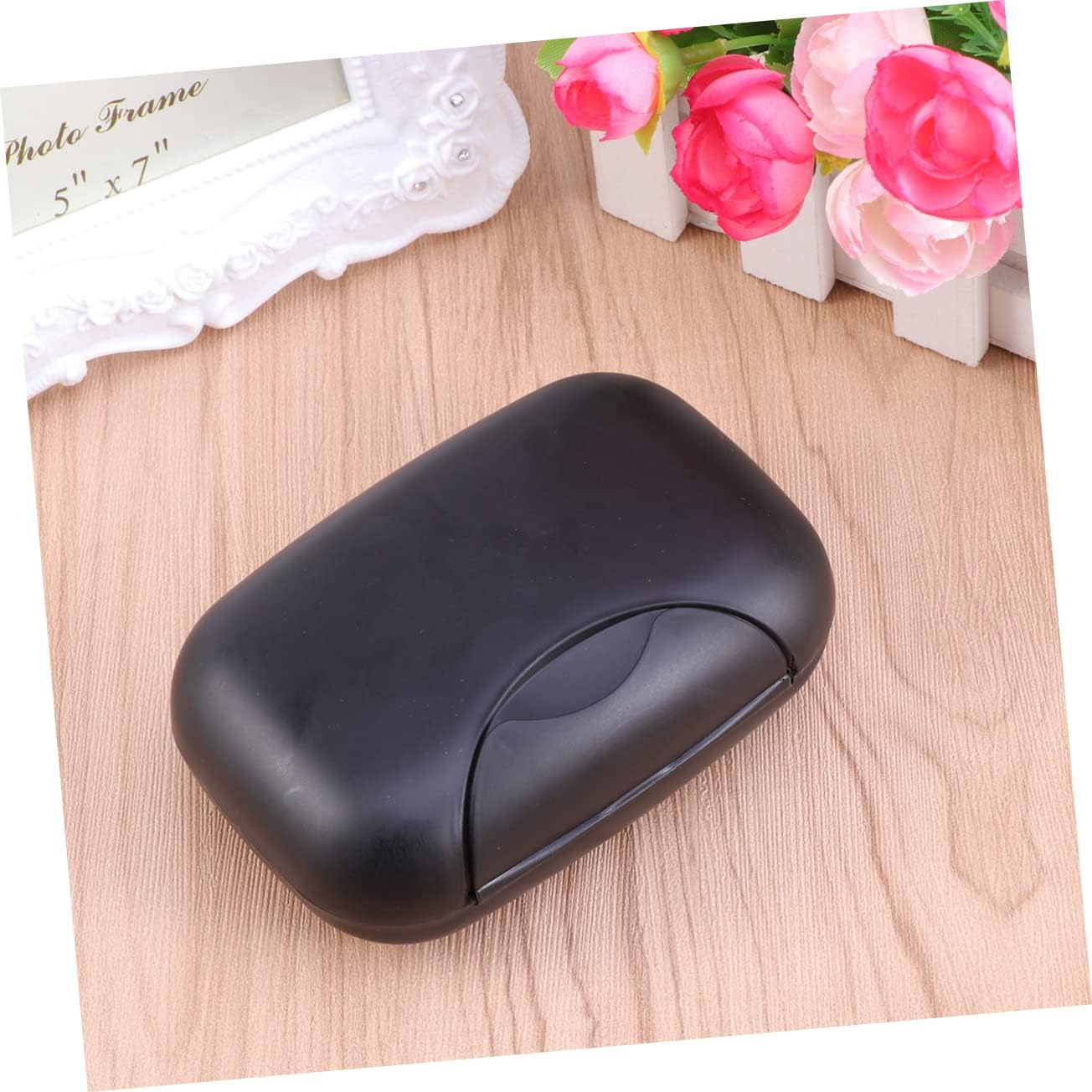 Cabilock Portable Soap Dish with Lock for Travel Hiking Camping Black