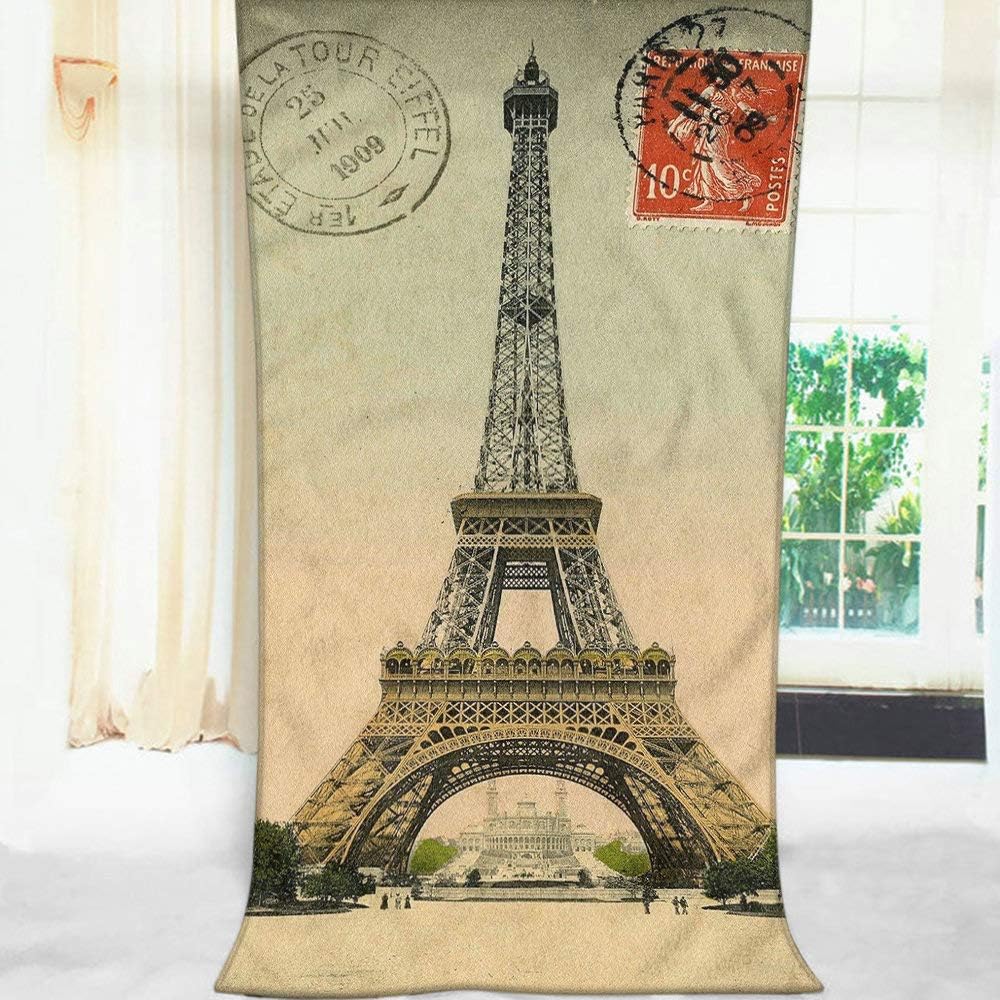 Moslion Retro Paris Eiffel Towel Set for Home Beach Camping