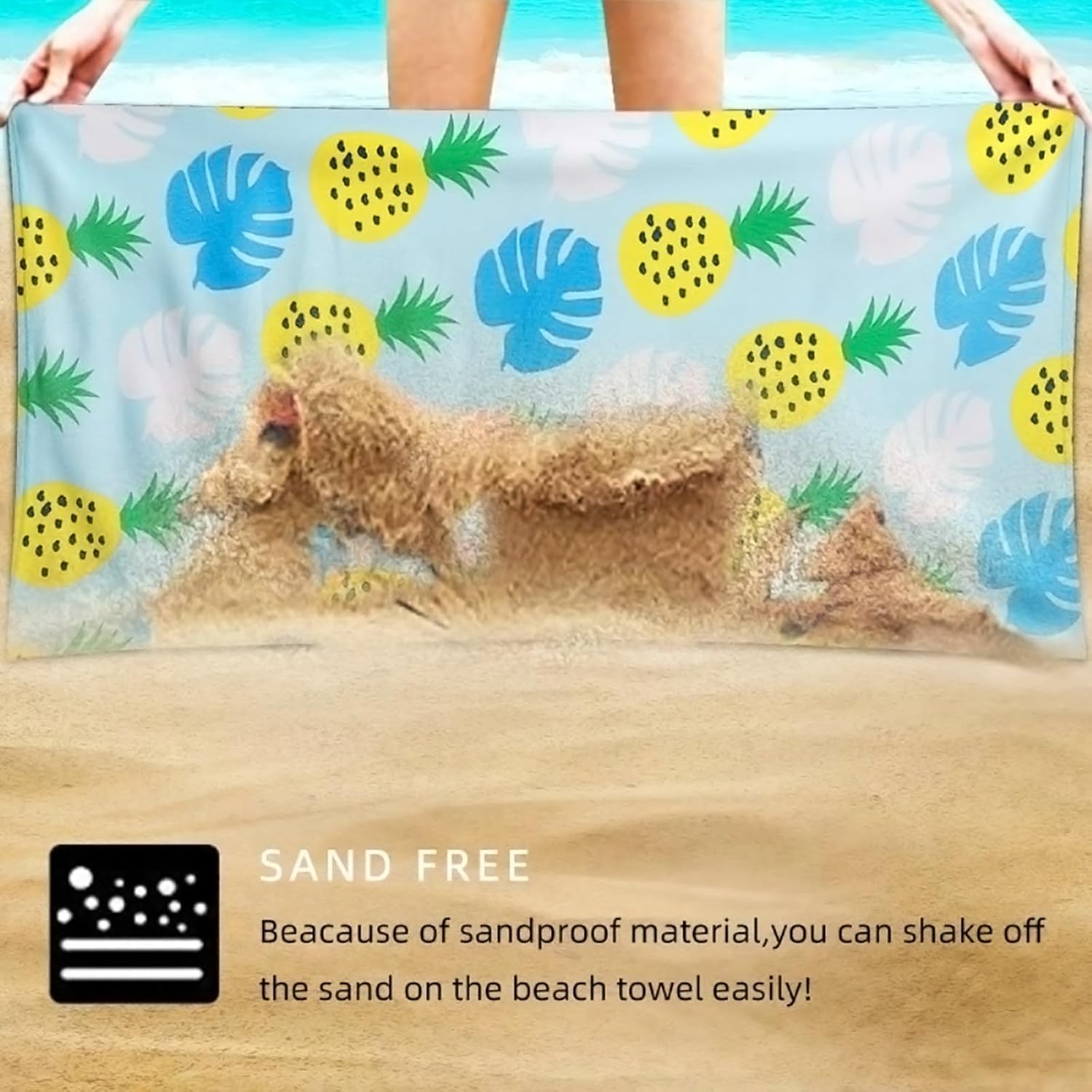 VEBERO Oversized Beach Towel 30x60 Inch Quick Dry