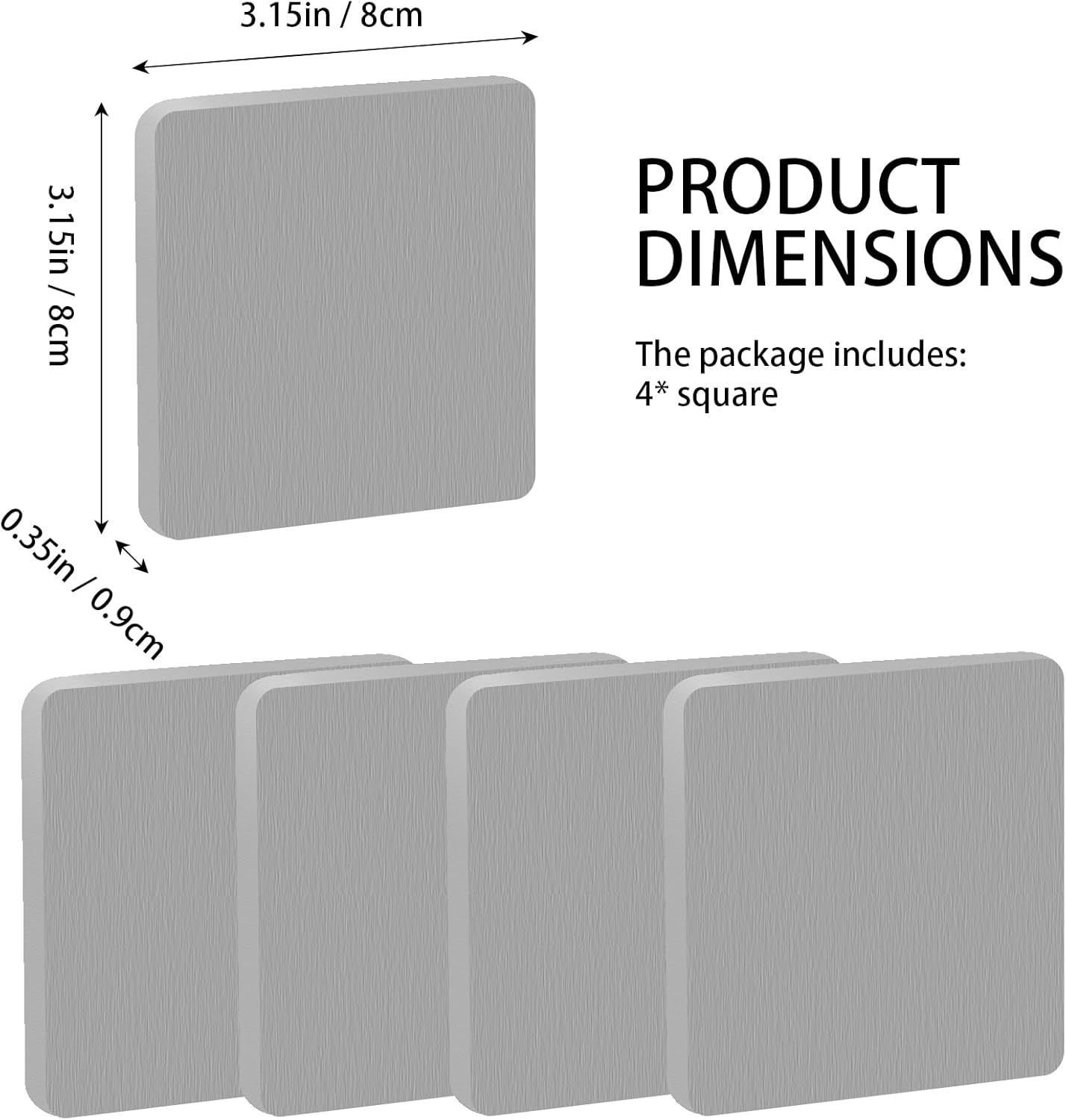 Set of 4 Diatomite Coasters for Water Absorption