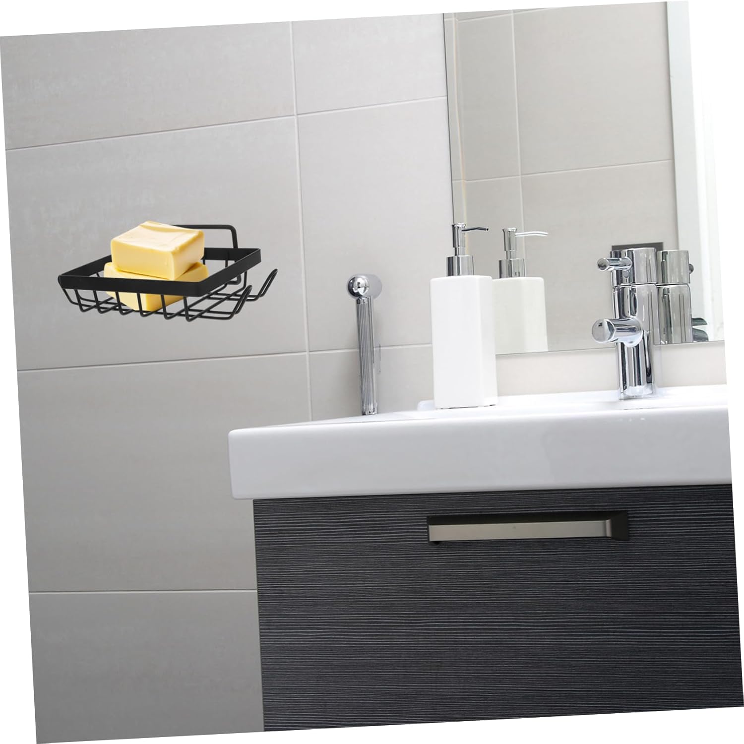 LIFKOME Wall Mounted Soap Dish with Drainage