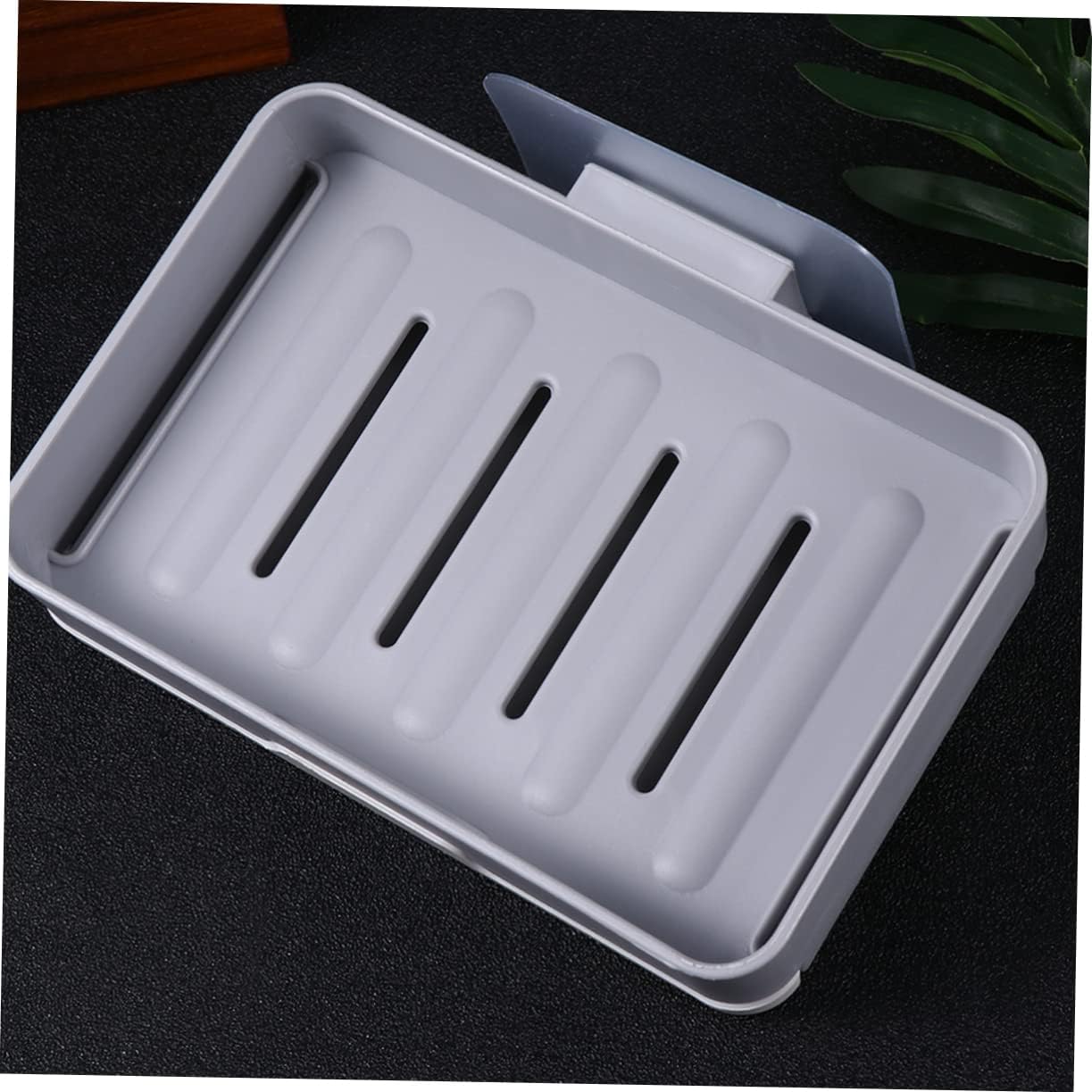 Wall-Mounted Soap Holder Dark Grey Single Layer