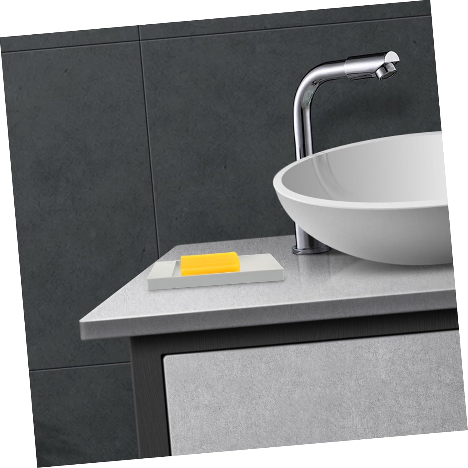 Alipis Self-Draining Soap Dish for Countertop