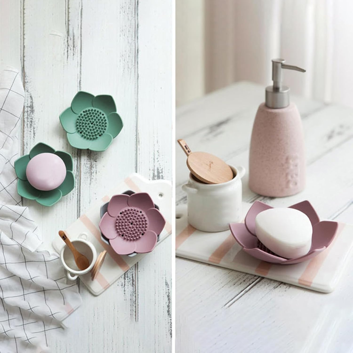 Curfair Silicone Soap Dish with Anti-Slip Base