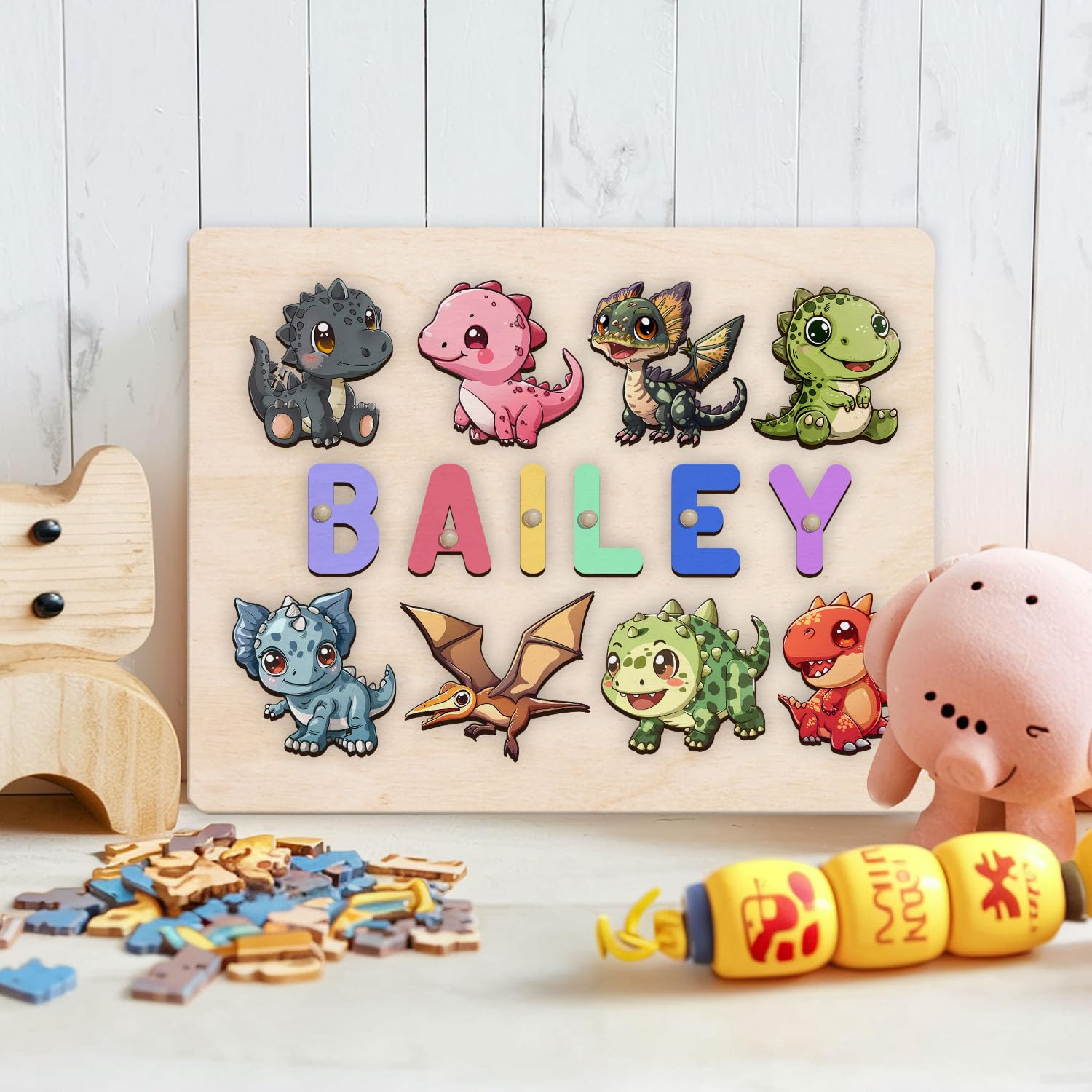 Personalized Wooden Name Puzzle Montessori Toy