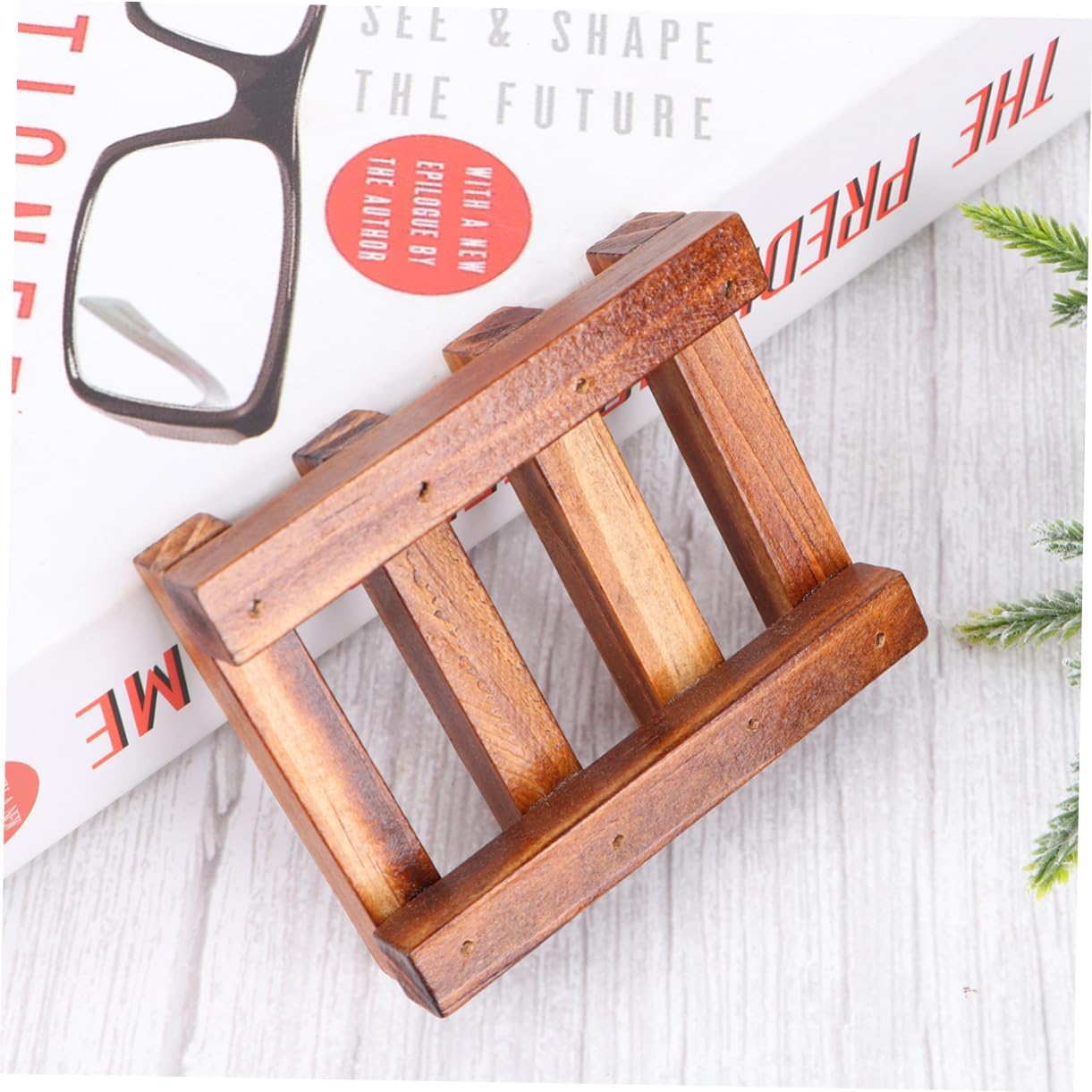 Luxshiny Wooden Soap Holder Retro Style Cleaning Storage Box