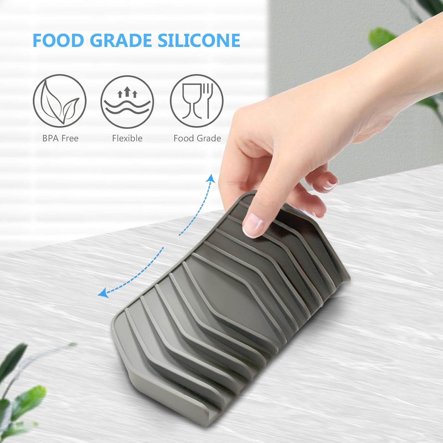 KIACFFH Silicone Soap Dish with Drainage for Kitchen and Shower