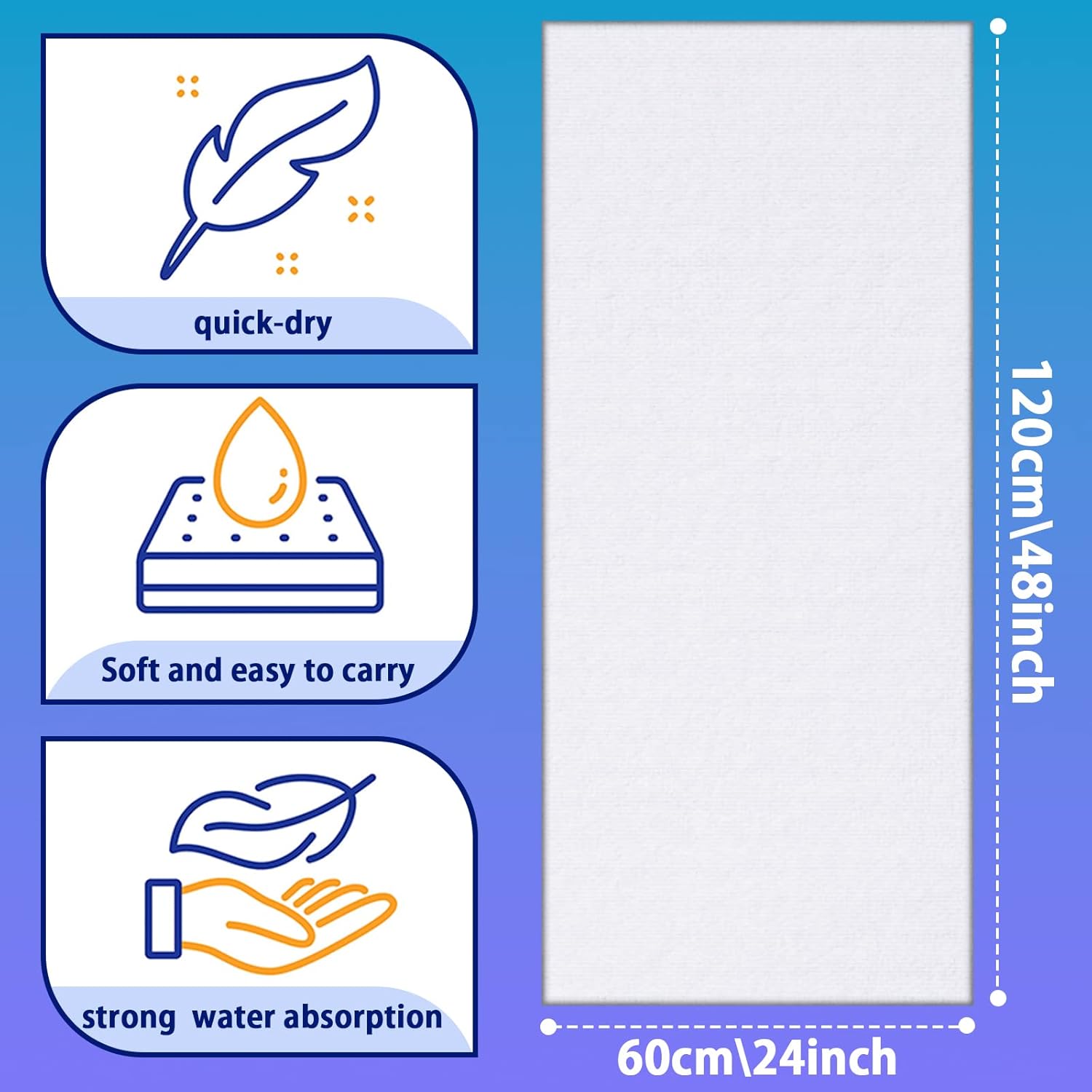 Tatuo Sublimation Microfiber Beach Towel 24x47 Inch