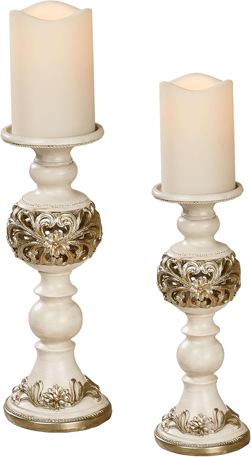 Touch of Class Abimbola Ivory Candleholder Set of Two