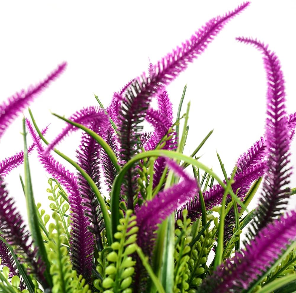 Dycica SLanC Artificial Lavender Plants UV Resistant Outdoor Indoor Bushes