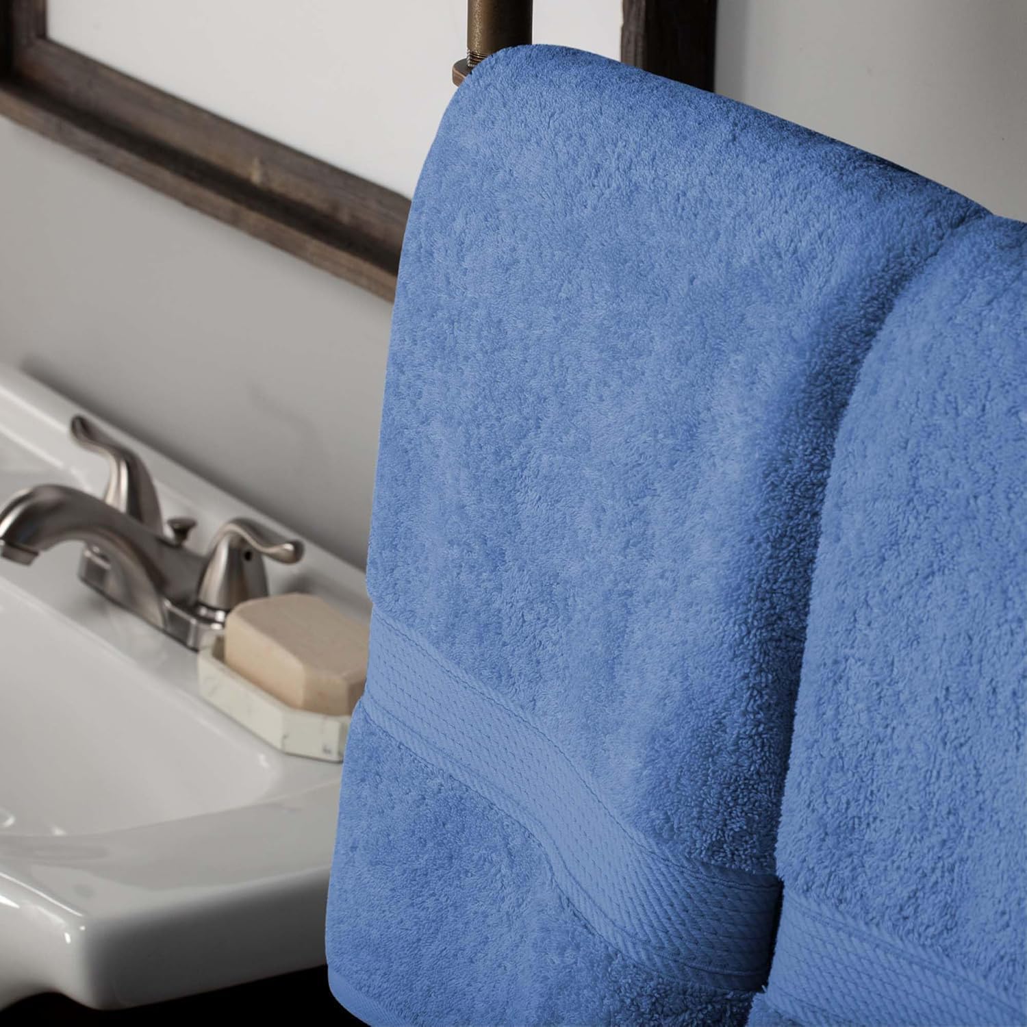 Superior Denim Blue Egyptian Cotton 6-Piece Towel Set