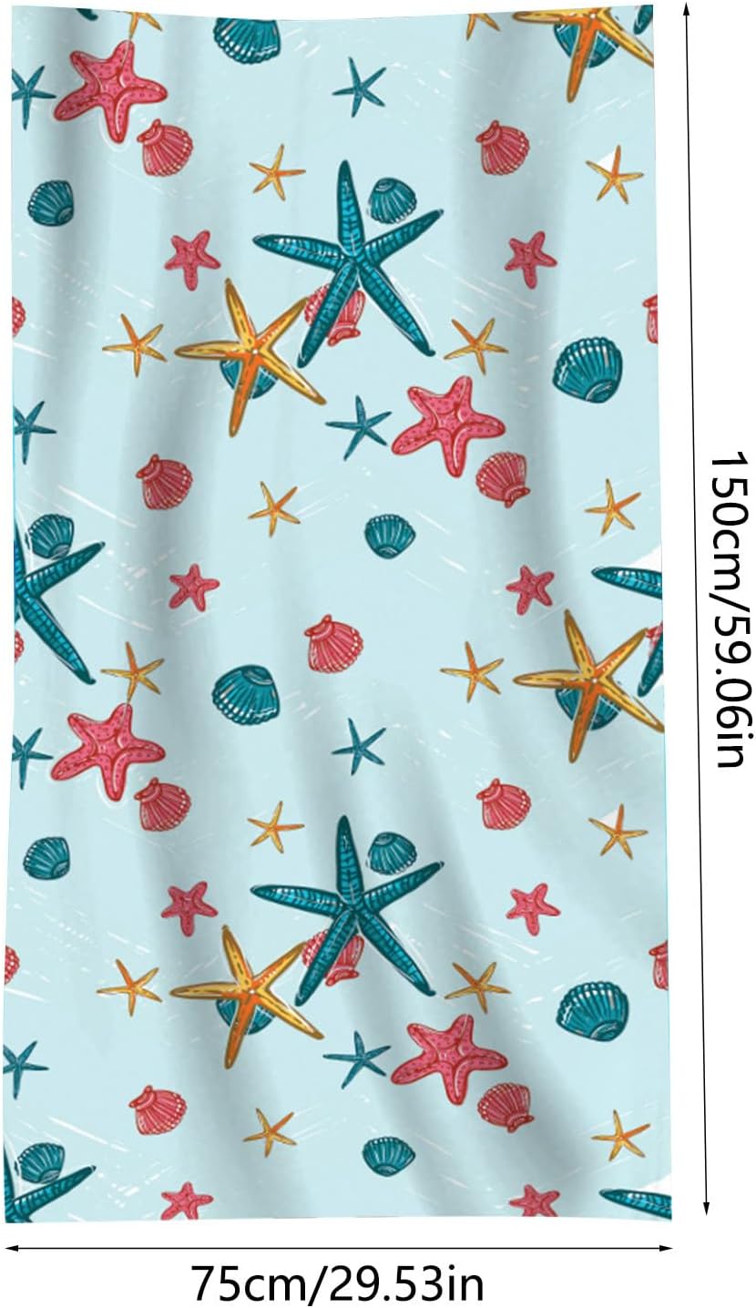 2-Pack Microfiber Beach Towels Lightweight Quick Drying 1
