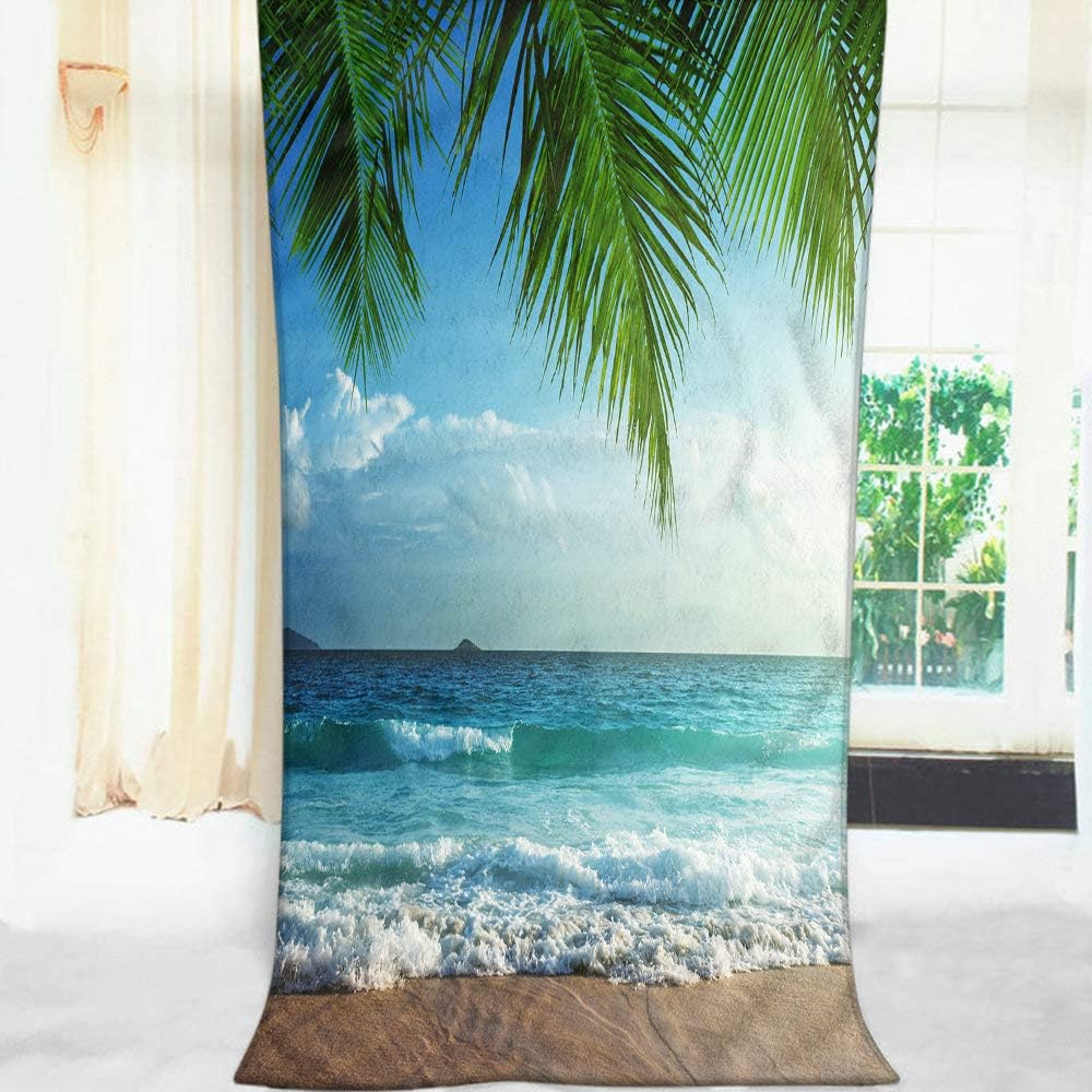 Moslion Comfy Bath Towels 64x32 Inches Ocean Tropical