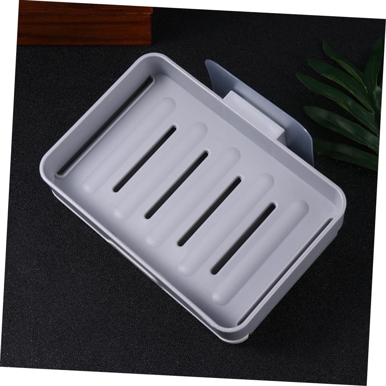 Wall-Mounted Soap Dish Draining Holder for Bathroom Kitchen