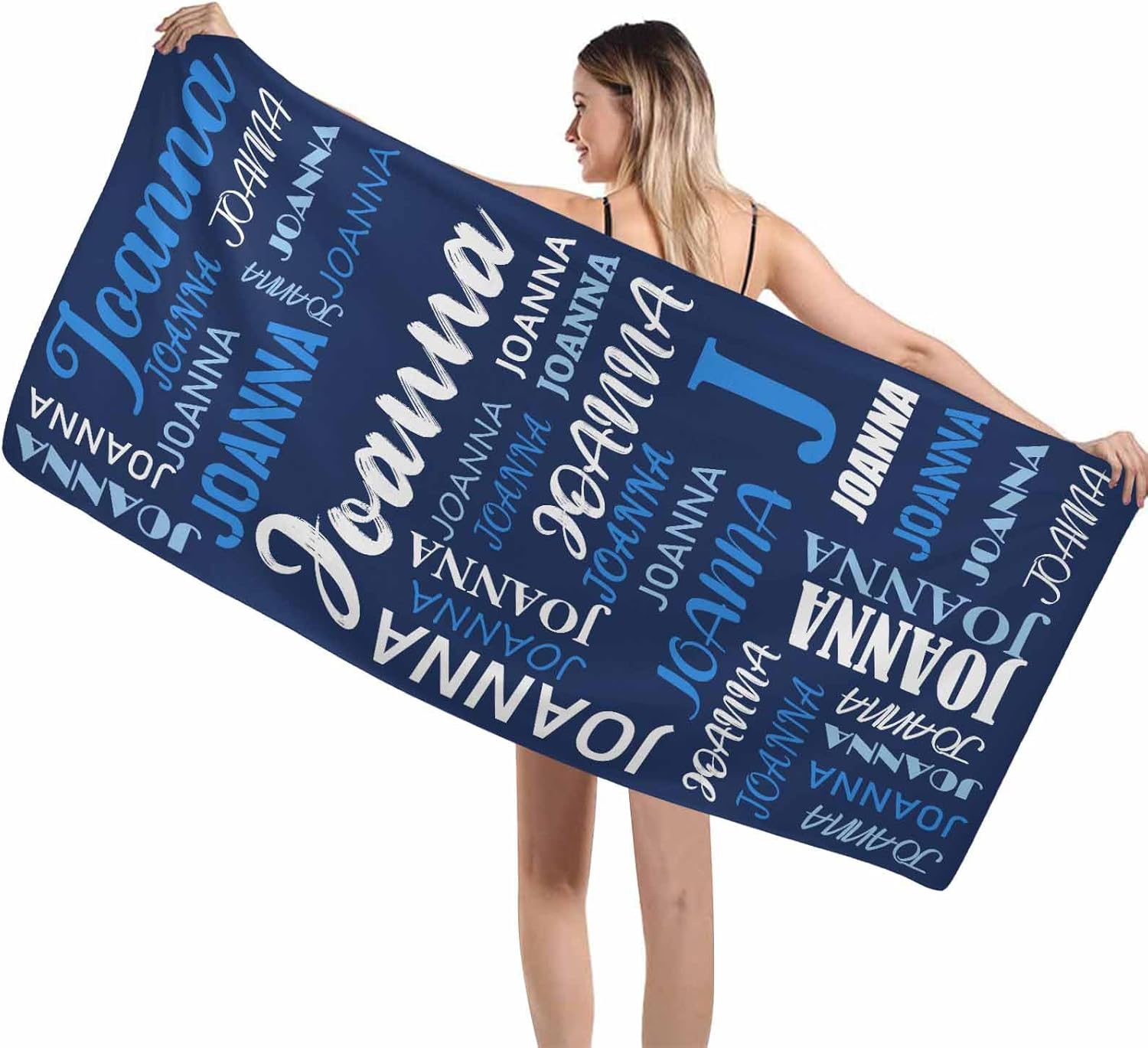 Artsadd Personalized Beach Towel for Kids Adults with Name