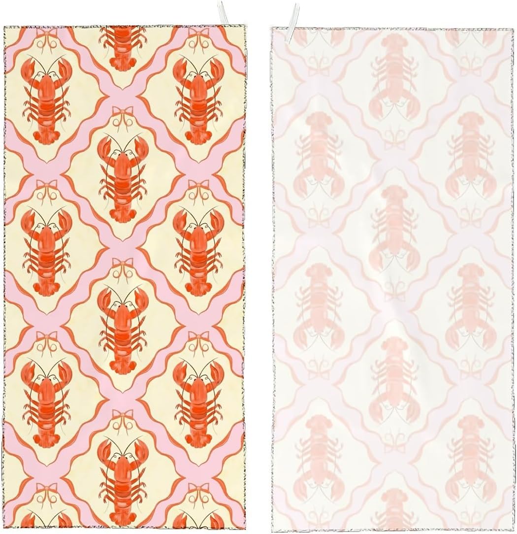 Lobster Fluffy Oversized Beach Towel 32x64 Inch