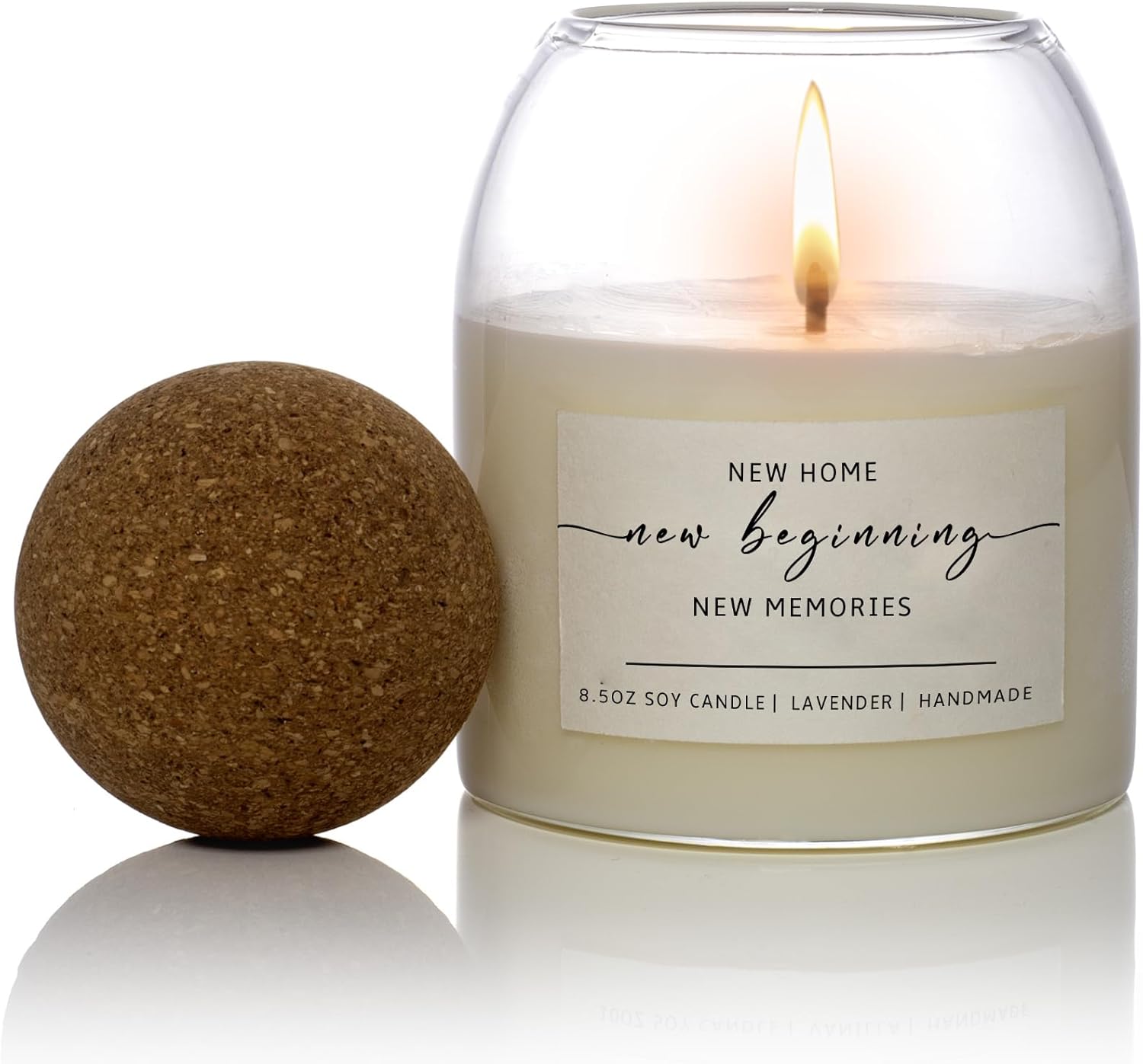 Anforsun House Warming Gift - 60 Hour Soy Candle with Lavender Scent