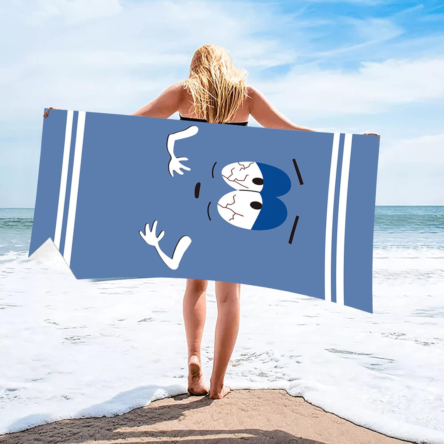 Longaoa Microfiber Beach Towel Quick Dry Lightweight Oversized