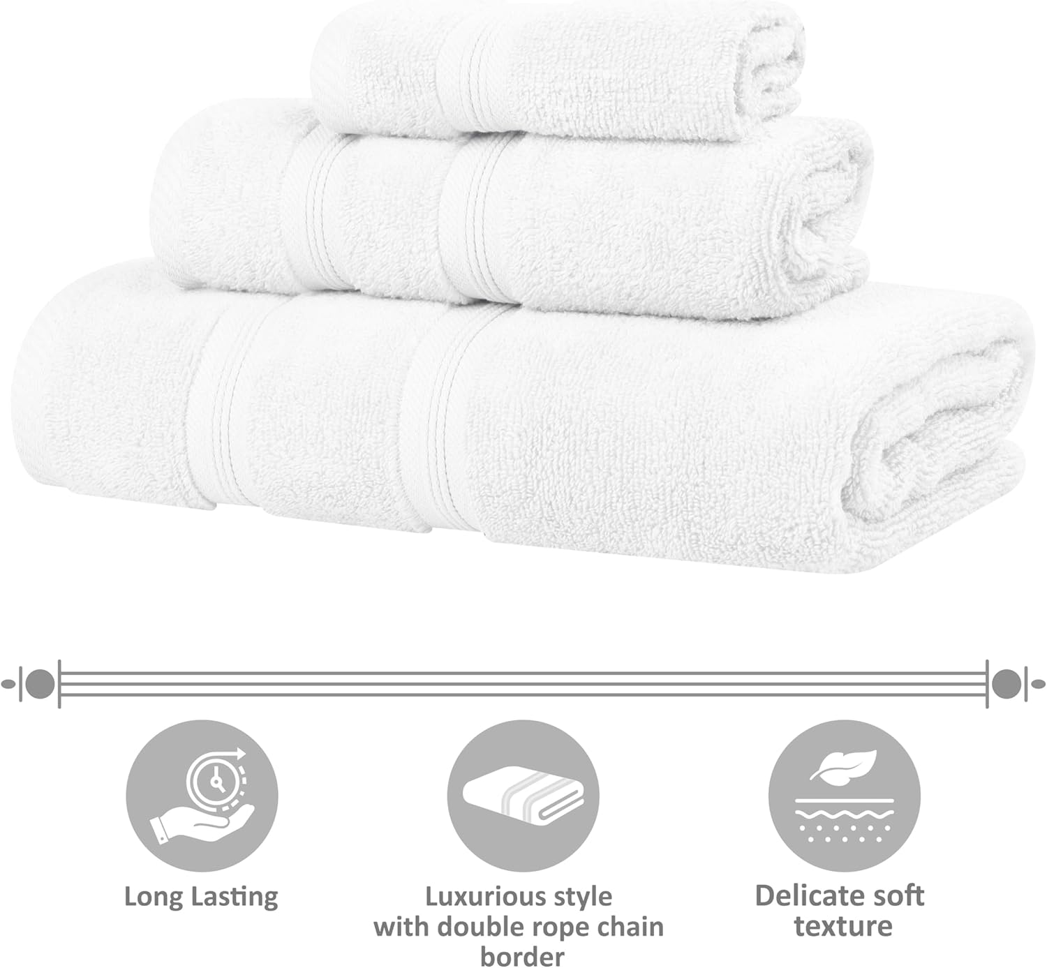 Superior 12-Piece Cotton Face Towel Set White
