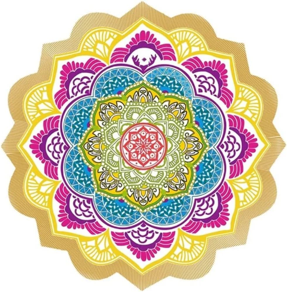 Colorful Beach Towel with Tassel Design